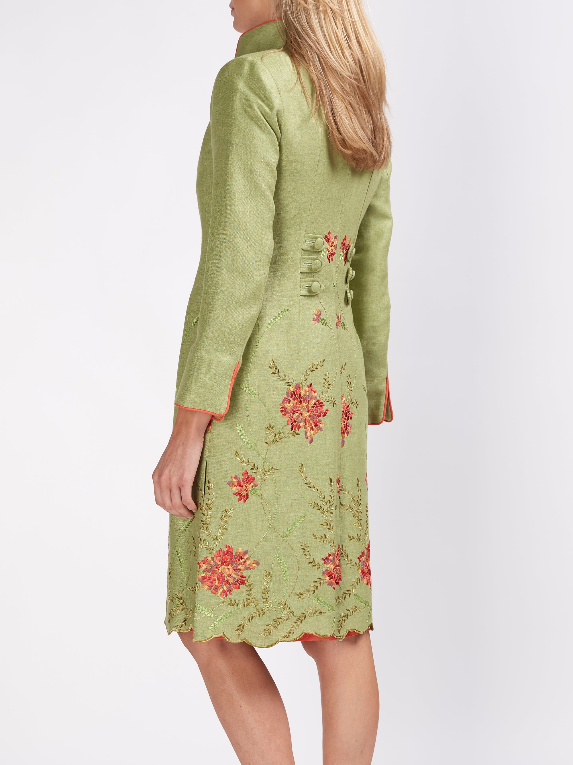 Westminster Coat Apple Green Parsifal Crease Resist Linen