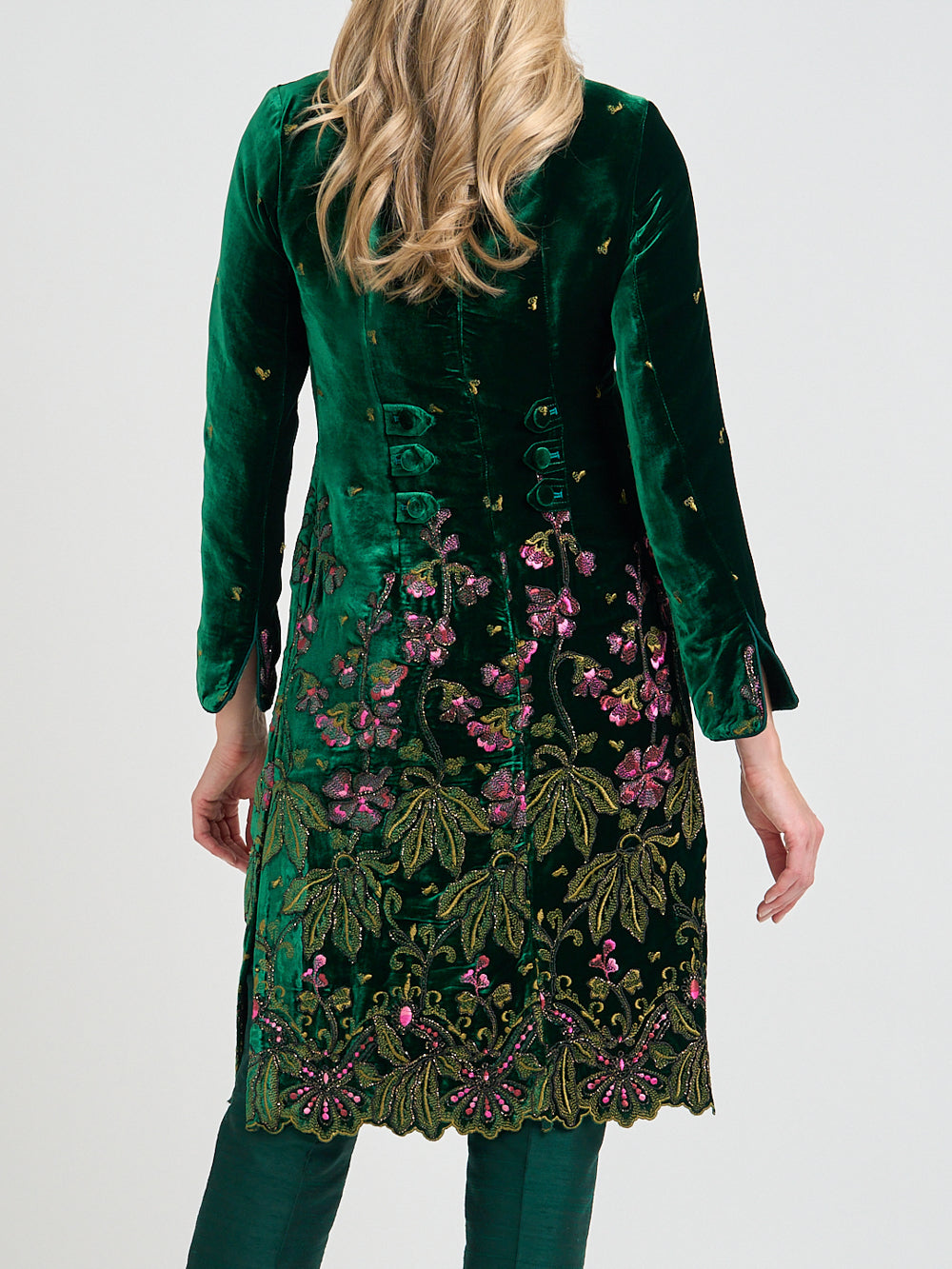Westminster Coat Green Althorp Silk Velvet
