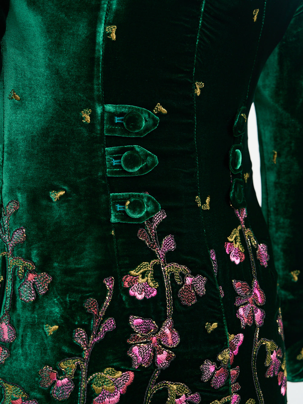 Westminster Coat Green Althorp Silk Velvet
