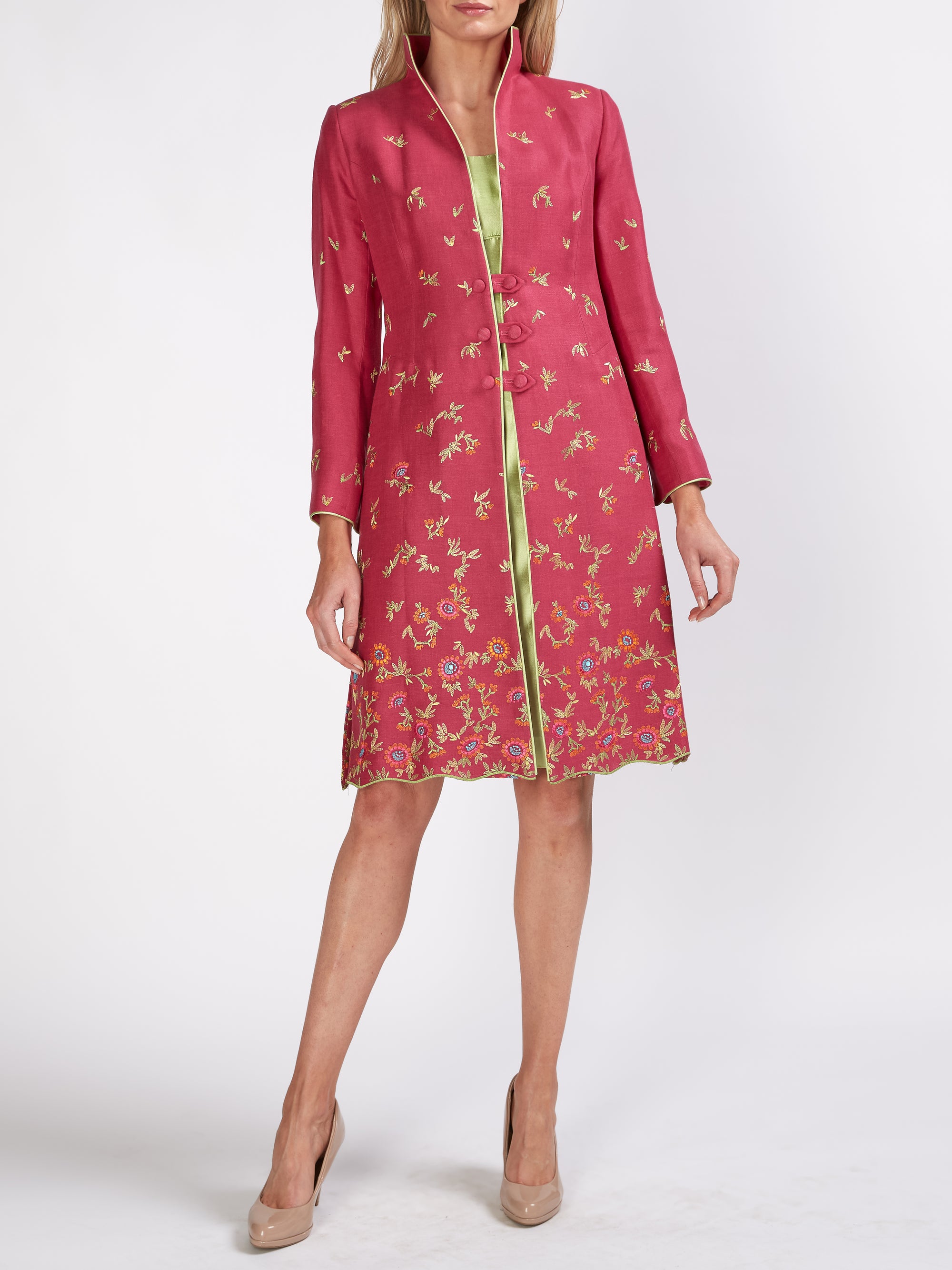 Westminster Coat Peony Alceste Crease Resist Linen