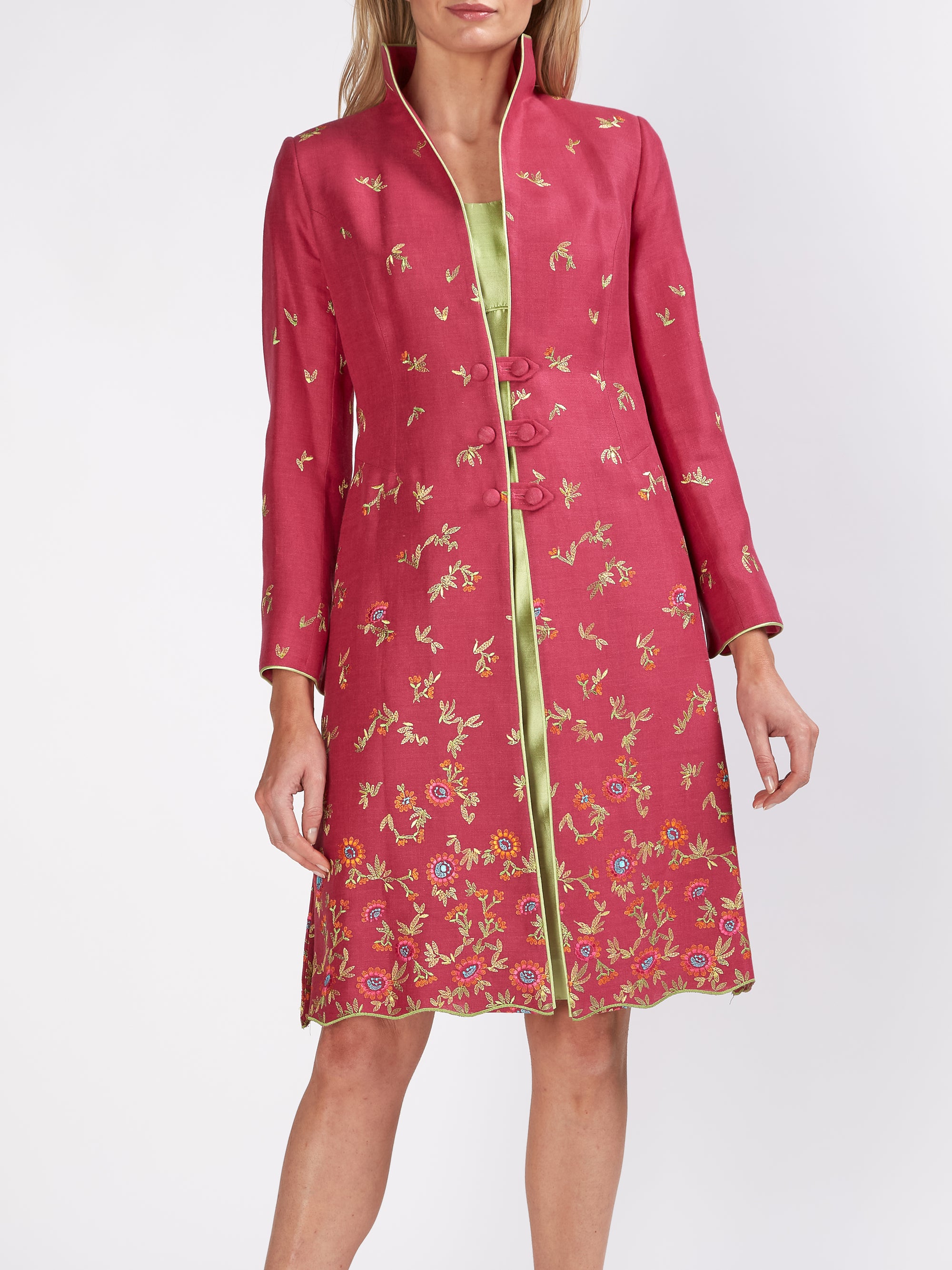 Westminster Coat Peony Alceste Crease Resist Linen