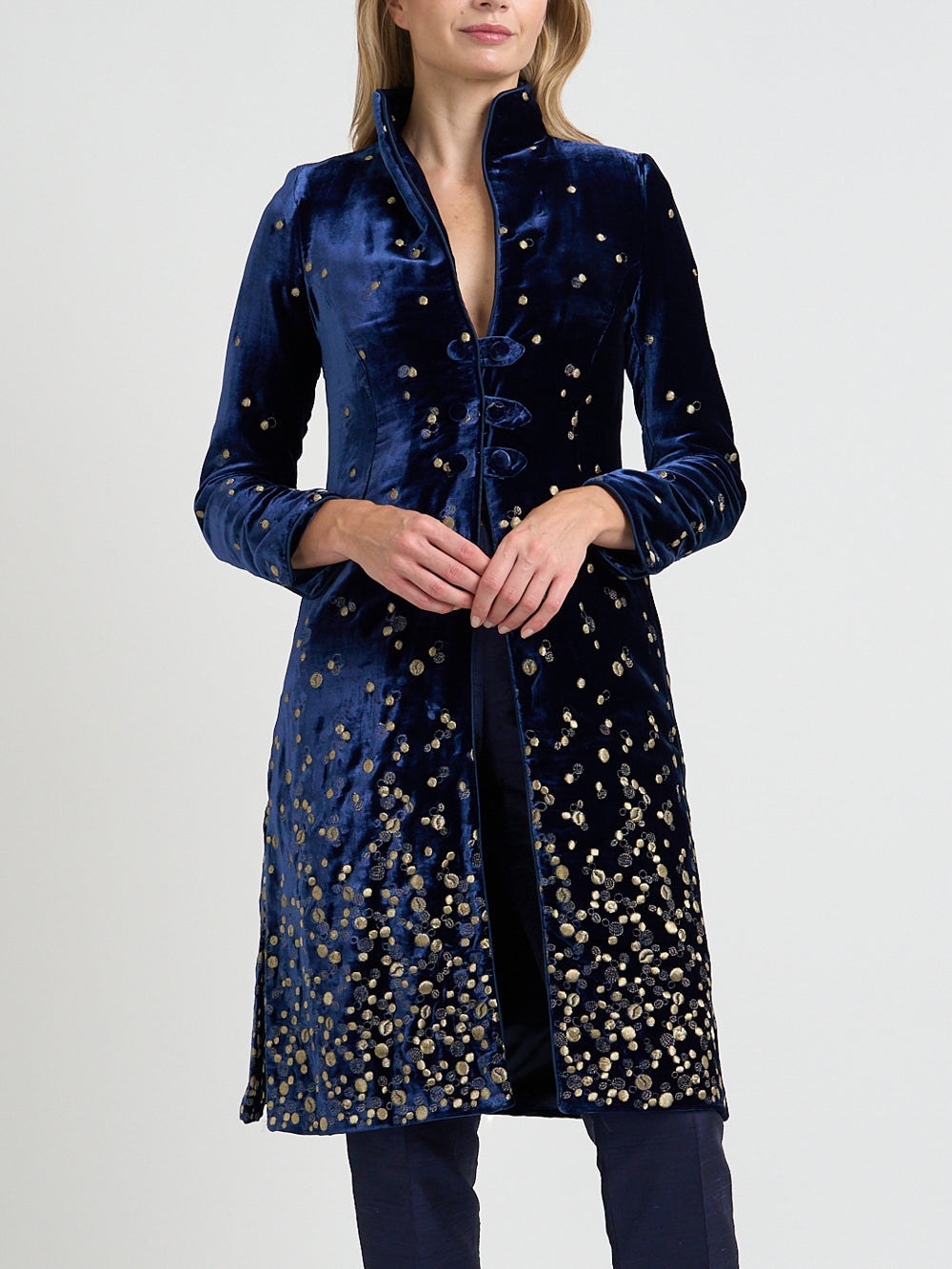 Westminster Coat Royal Blue Culford Silk Velvet