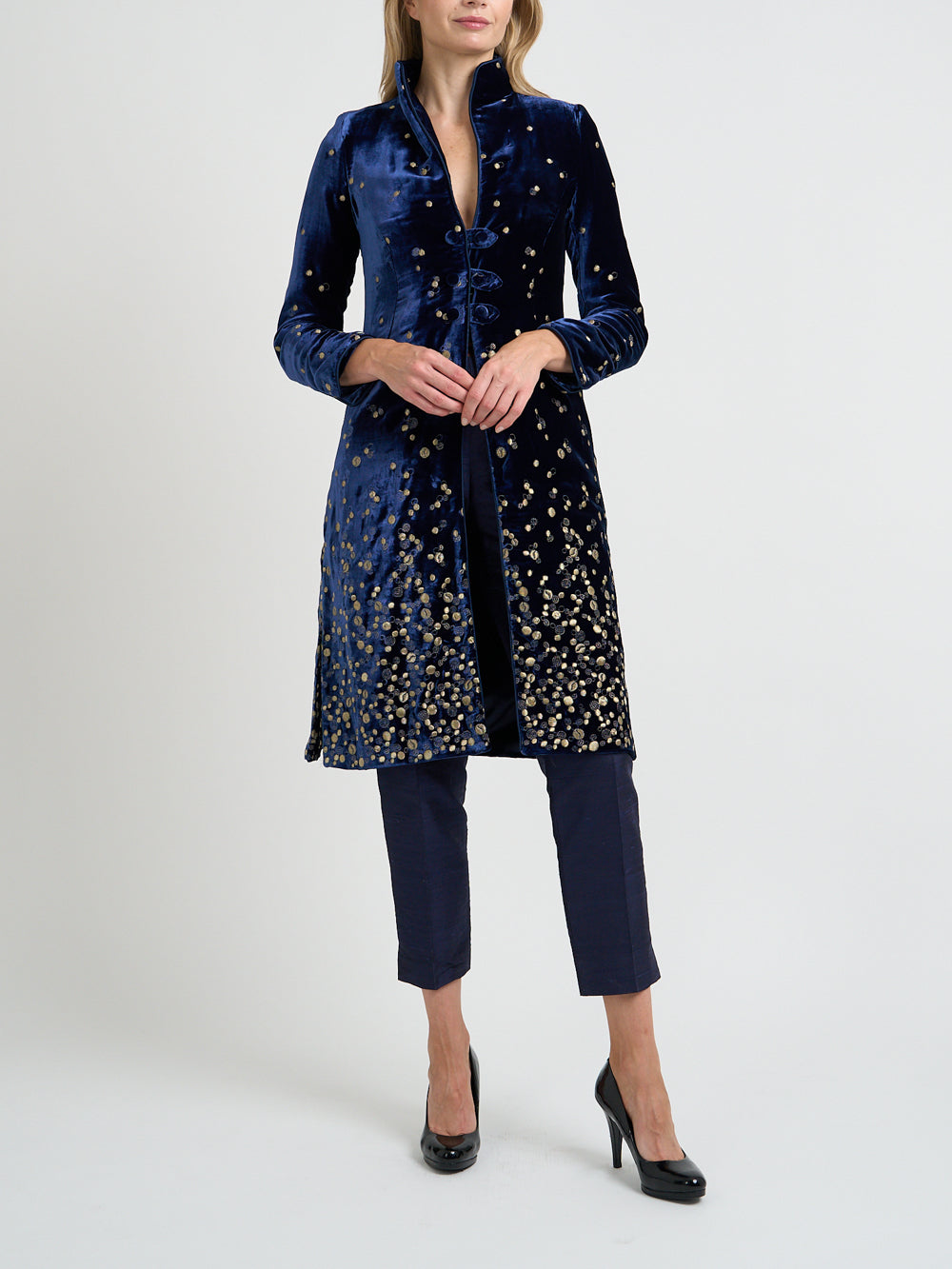 Westminster Coat Royal Blue Culford Silk Velvet