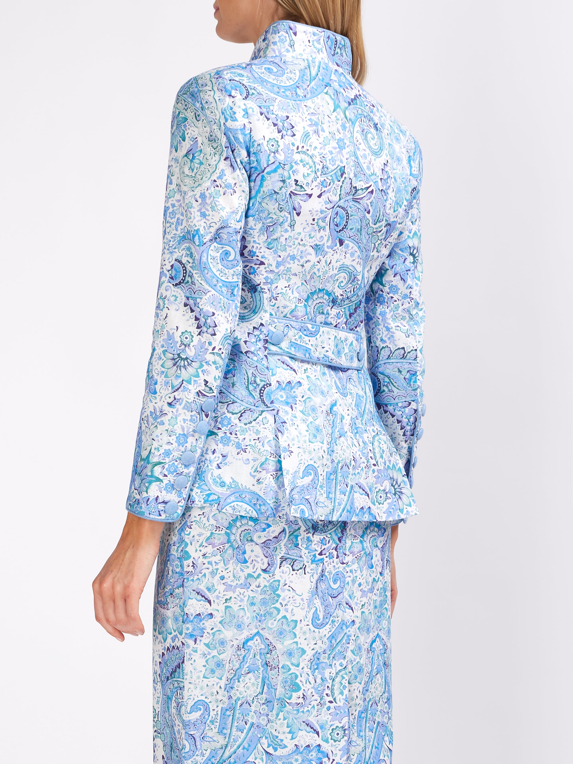 Trafalgar Jacket Blue Safy Linen