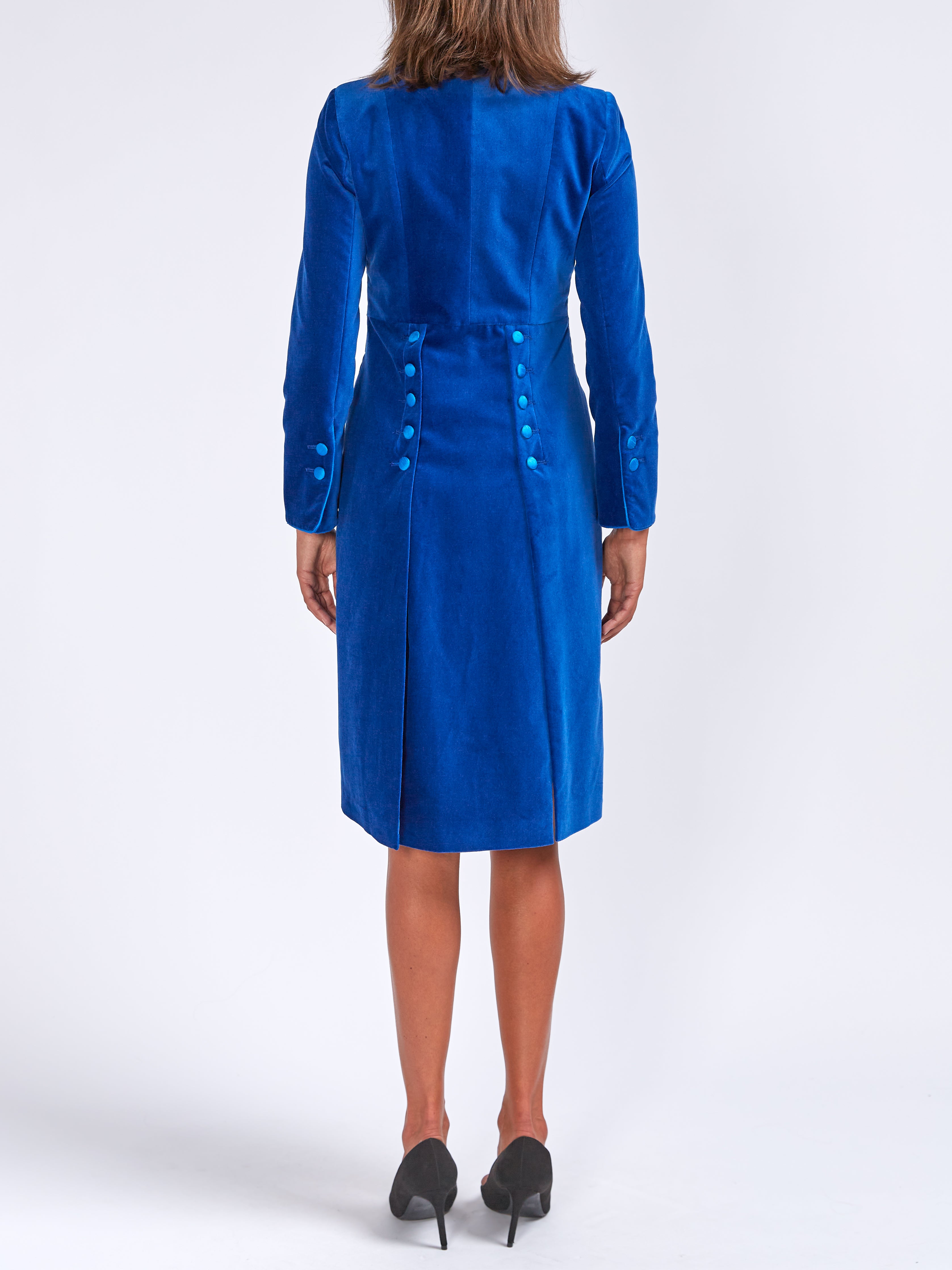 Long Swing Coat Navy Wind Velvet – Favourbrook