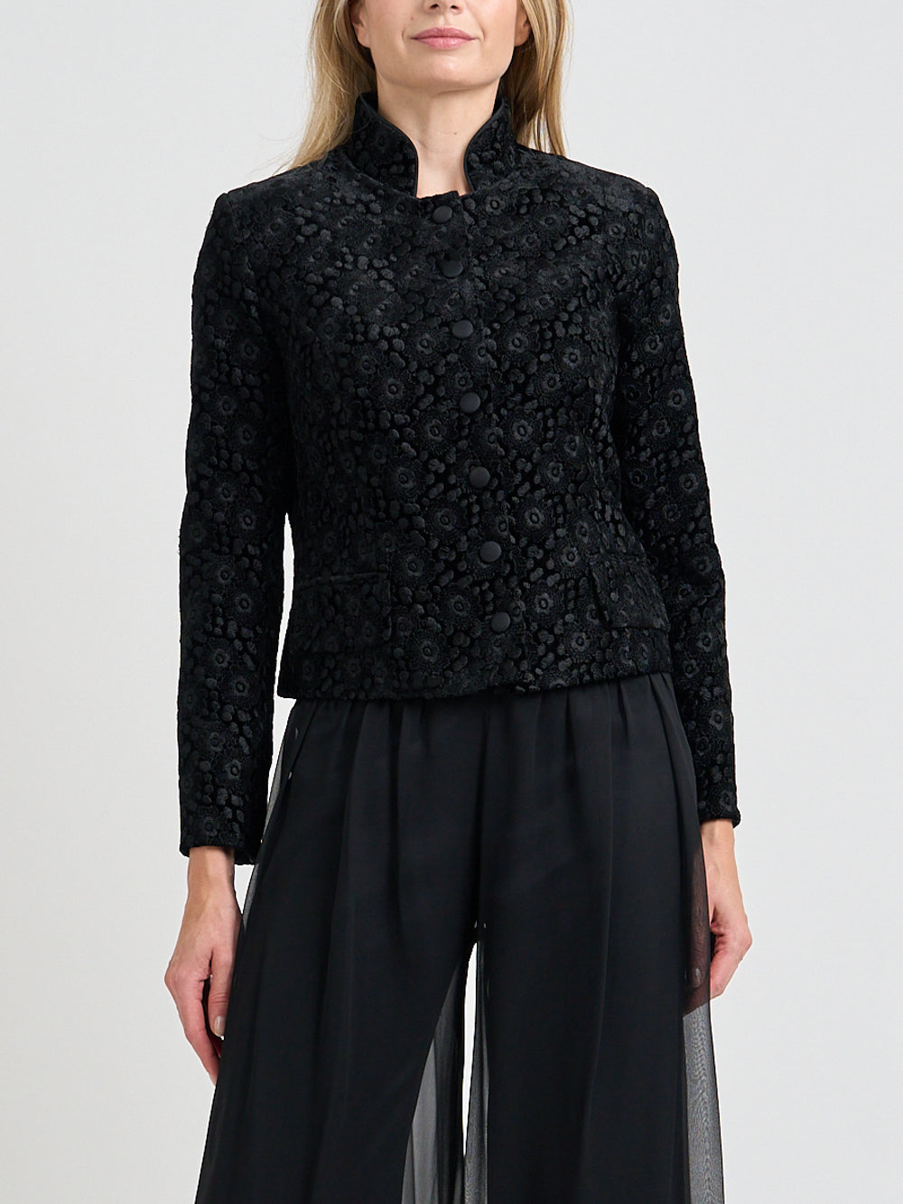 Chiswick Jacket Black Clyde Silk Velvet