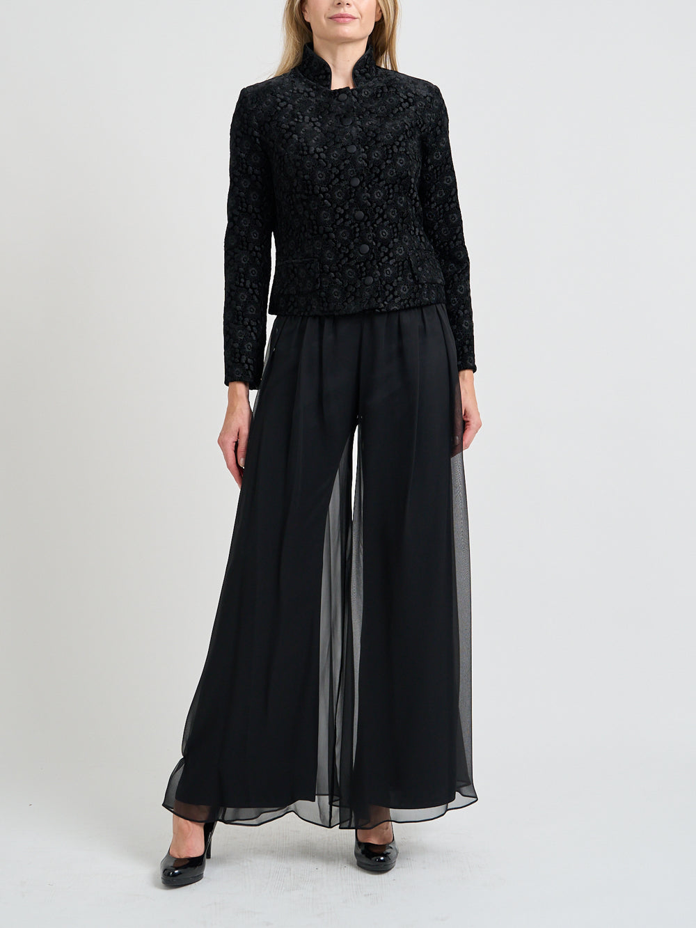 Chiswick Jacket Black Clyde Silk Velvet