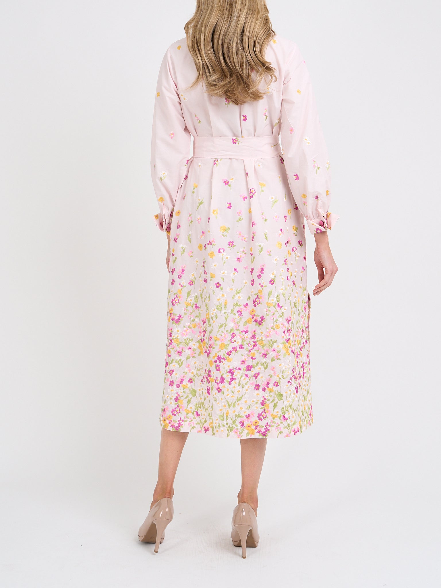 Oxford Dress Coat Full Sleeve Light Pink Danson Cotton
