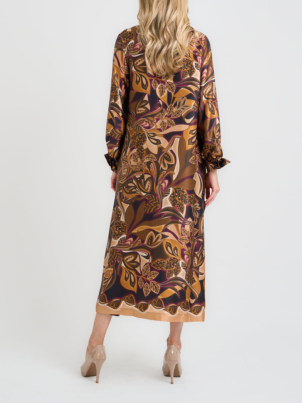 Oxford Dress Coat Tan Valence Silk Satin