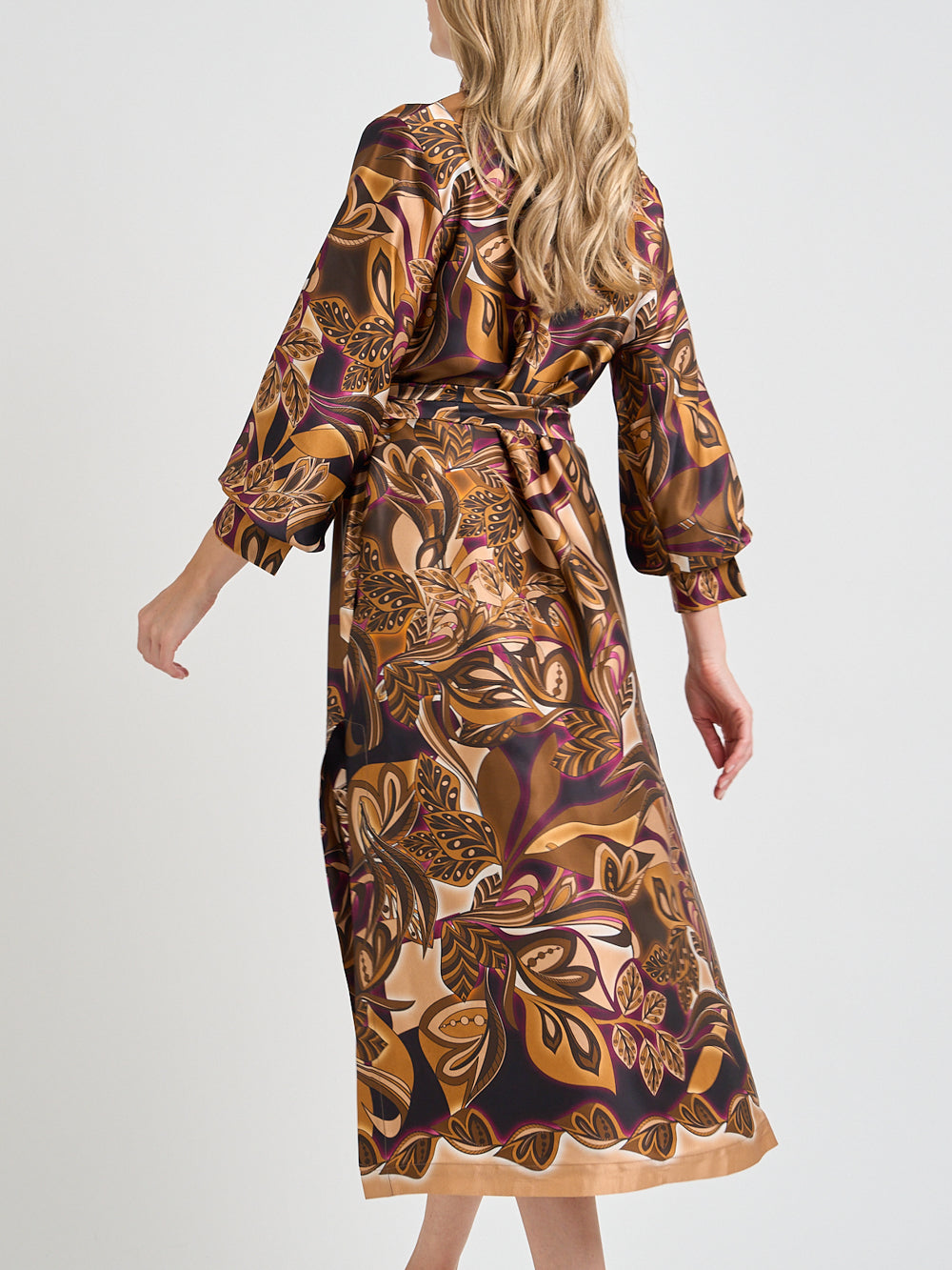 Oxford Dress Coat Tan Valence Silk Satin