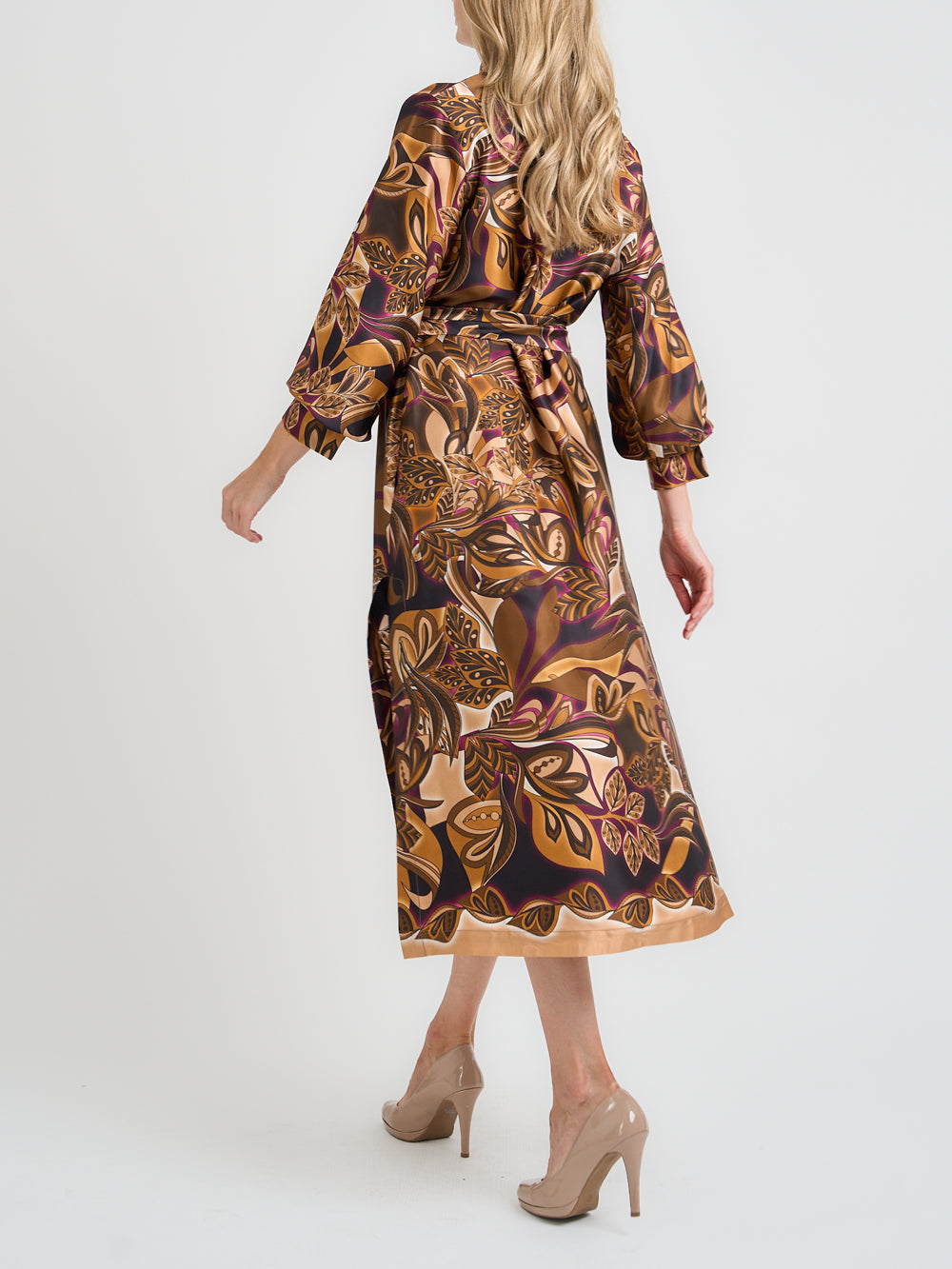 Oxford Dress Coat Tan Valence Silk Satin