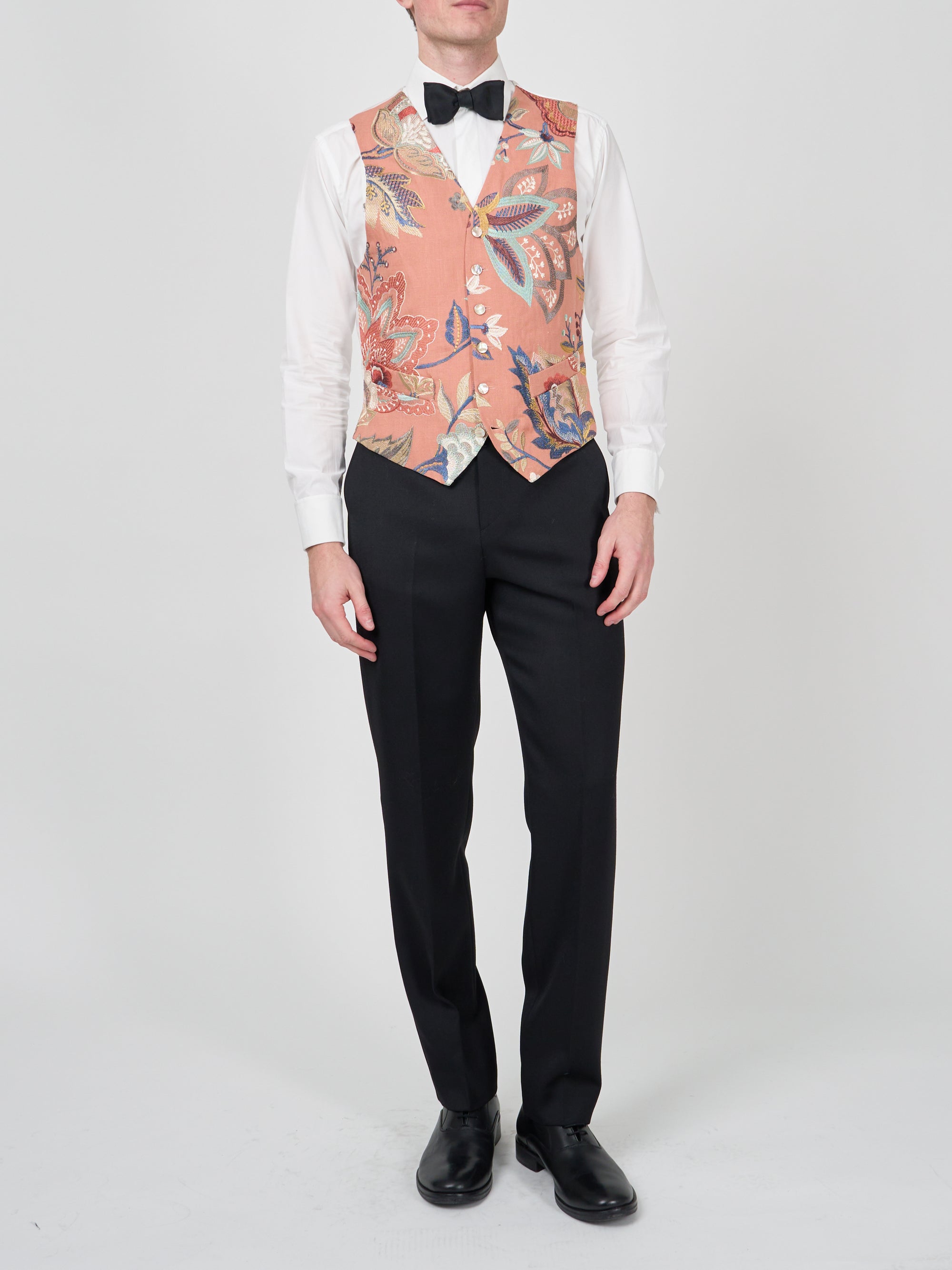 Pink Fulford Single Breasted 6 Button Waistcoat