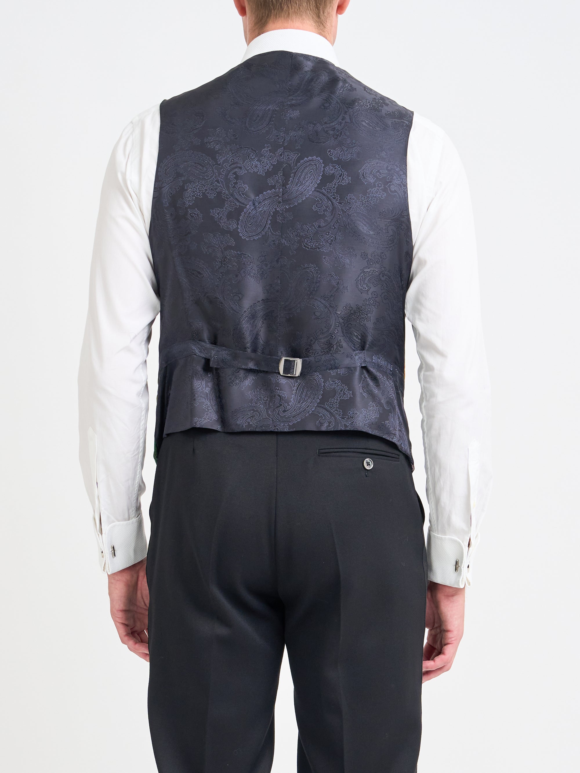 Multi Idris Floral Velvet Cotton Single Breasted Waistcoat