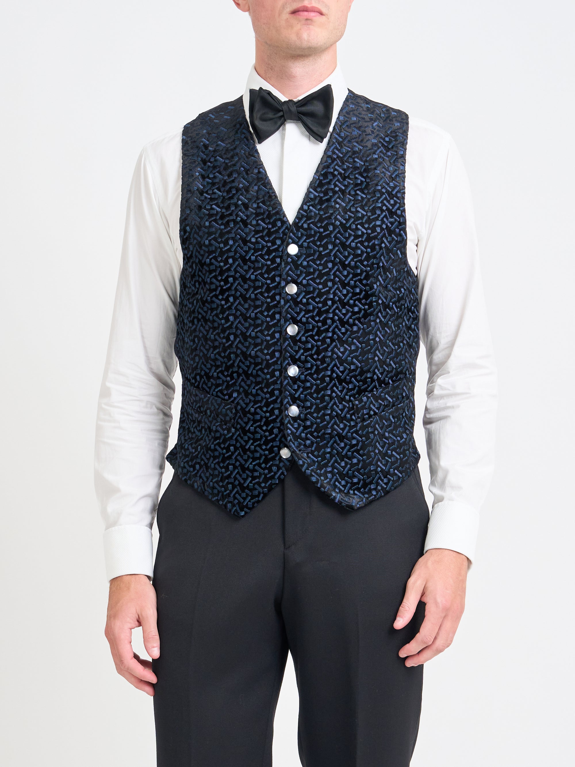 Midnight Black Nene Single Breasted Waistcoat
