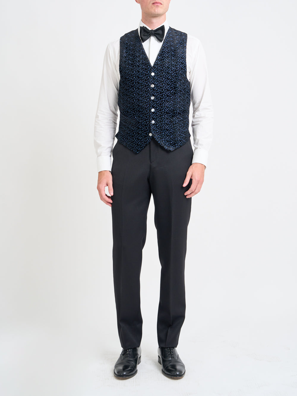 Midnight Black Nene Single Breasted Waistcoat
