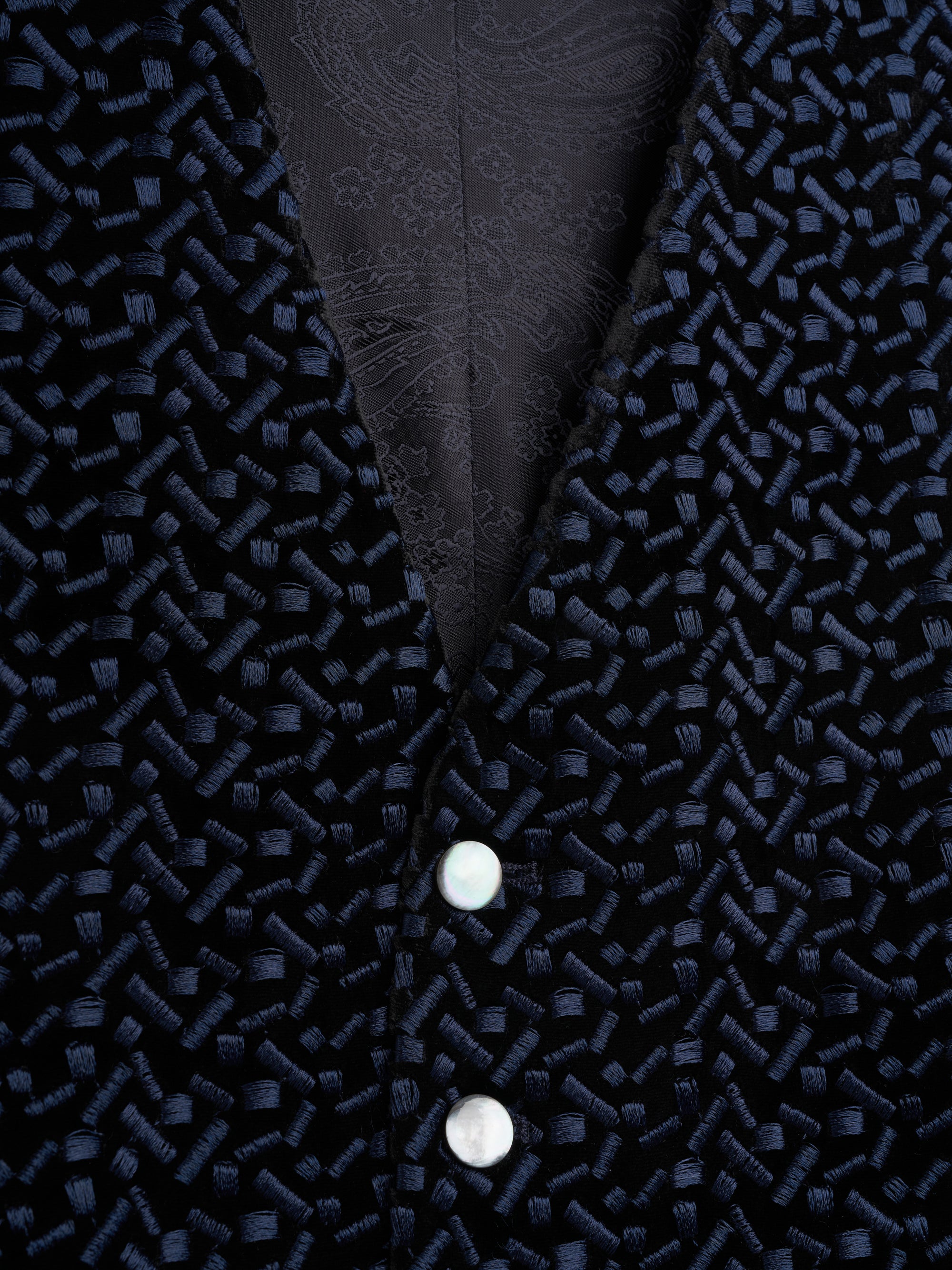 Midnight Black Nene Single Breasted Waistcoat