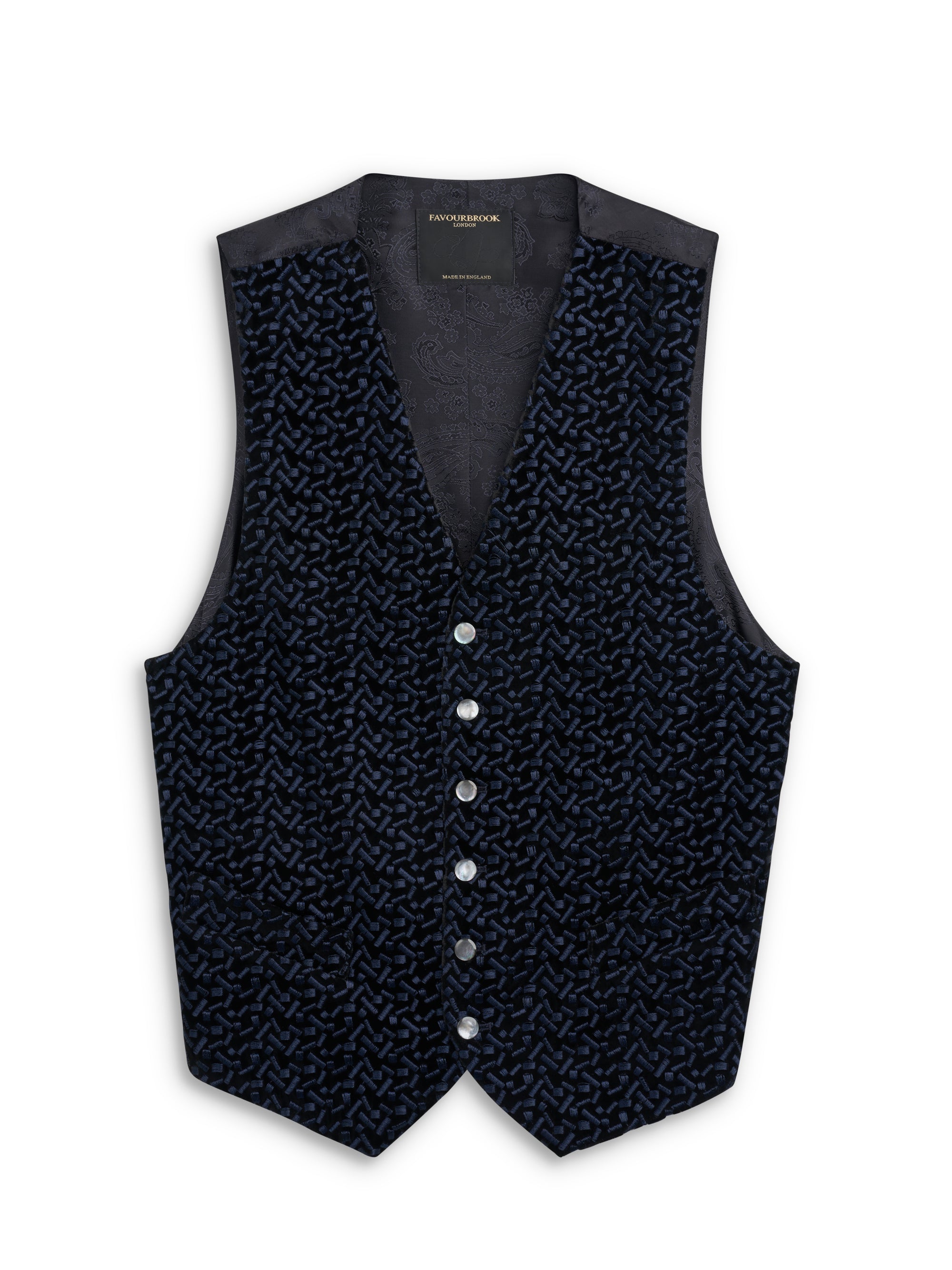 Midnight Black Nene Single Breasted Waistcoat