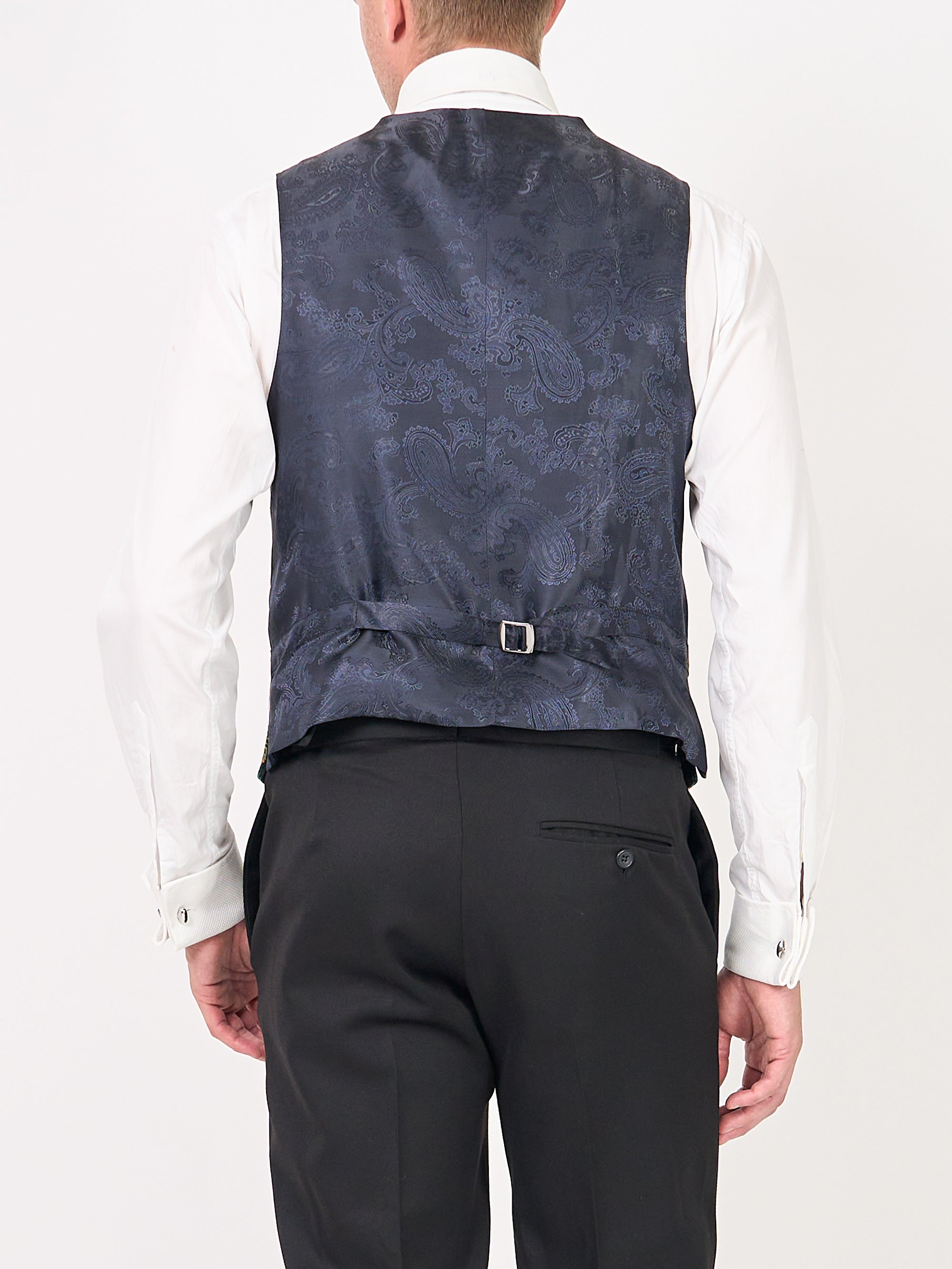 Copper Regency Velvet Single Breasted 6 Button Waistcoat