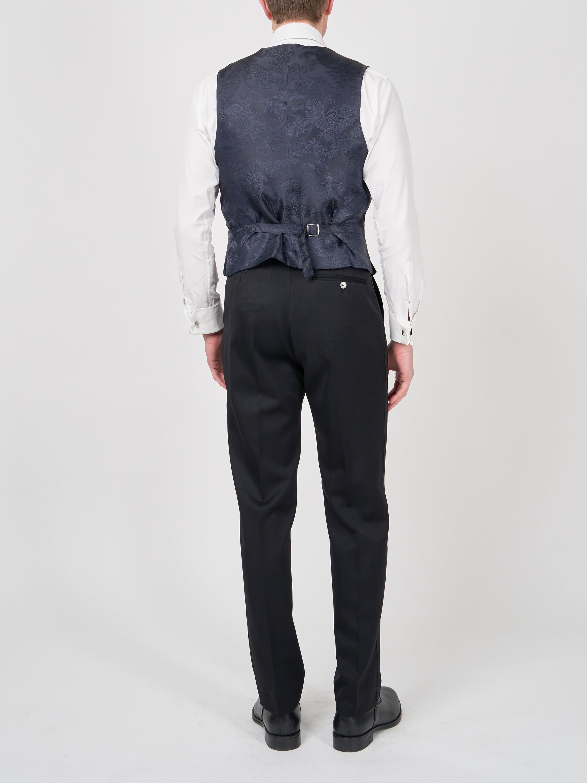Midnight Red Winnington Silk Single Breasted 6 Button Waistcoat