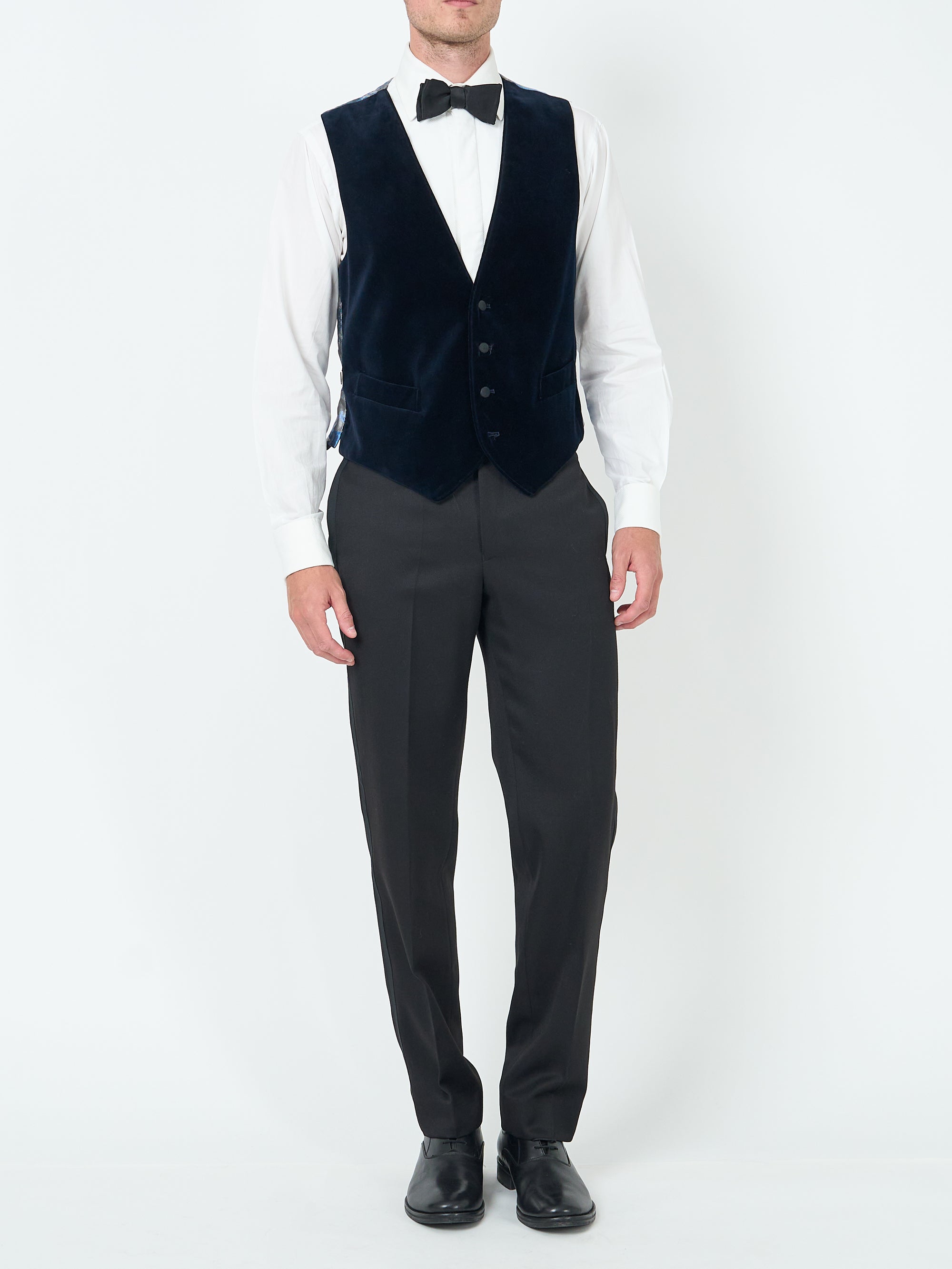 Multi Blanchard Cotton Single Breasted 4 Button Waistcoat
