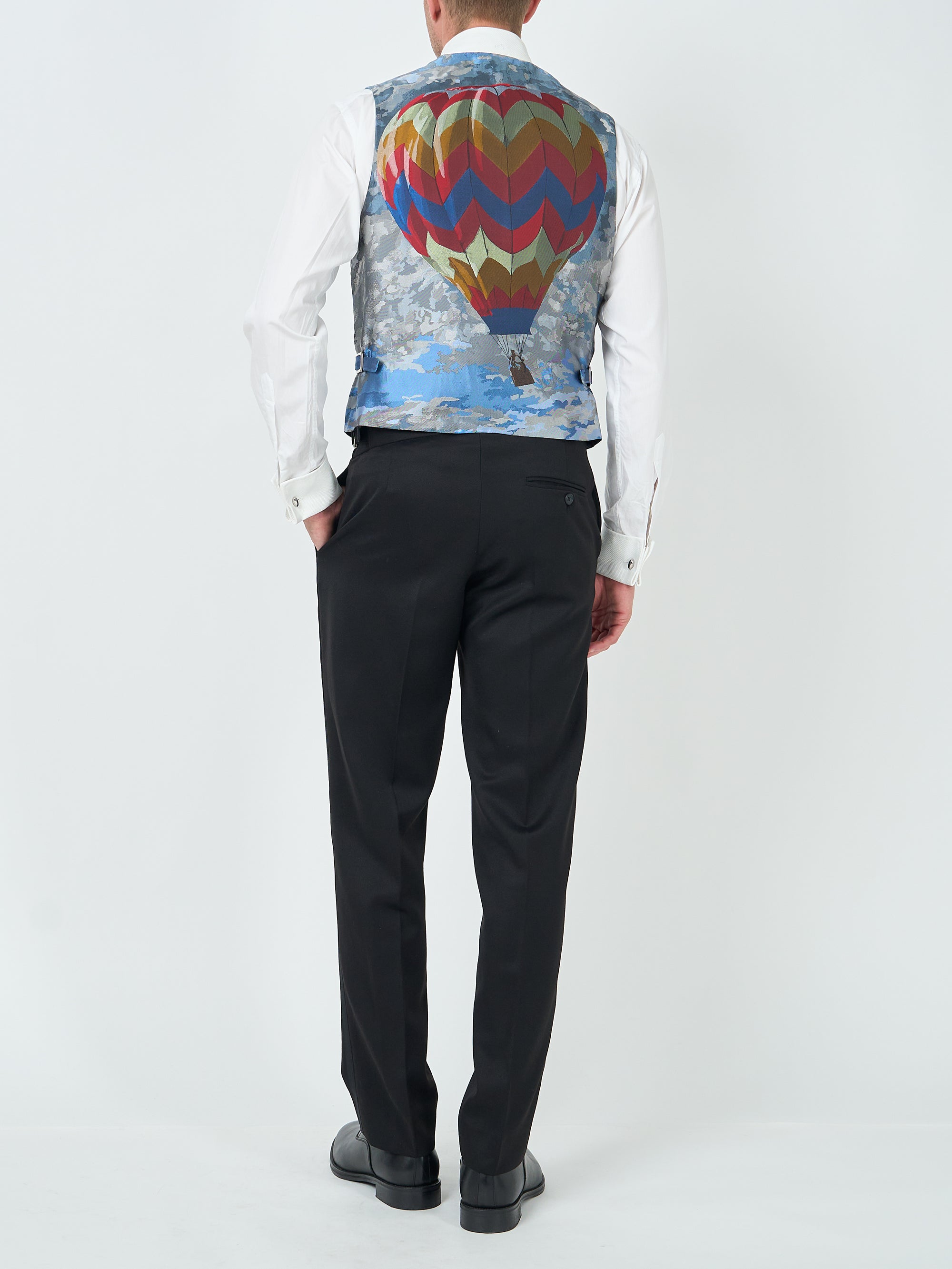 Multi Blanchard Cotton Single Breasted 4 Button Waistcoat