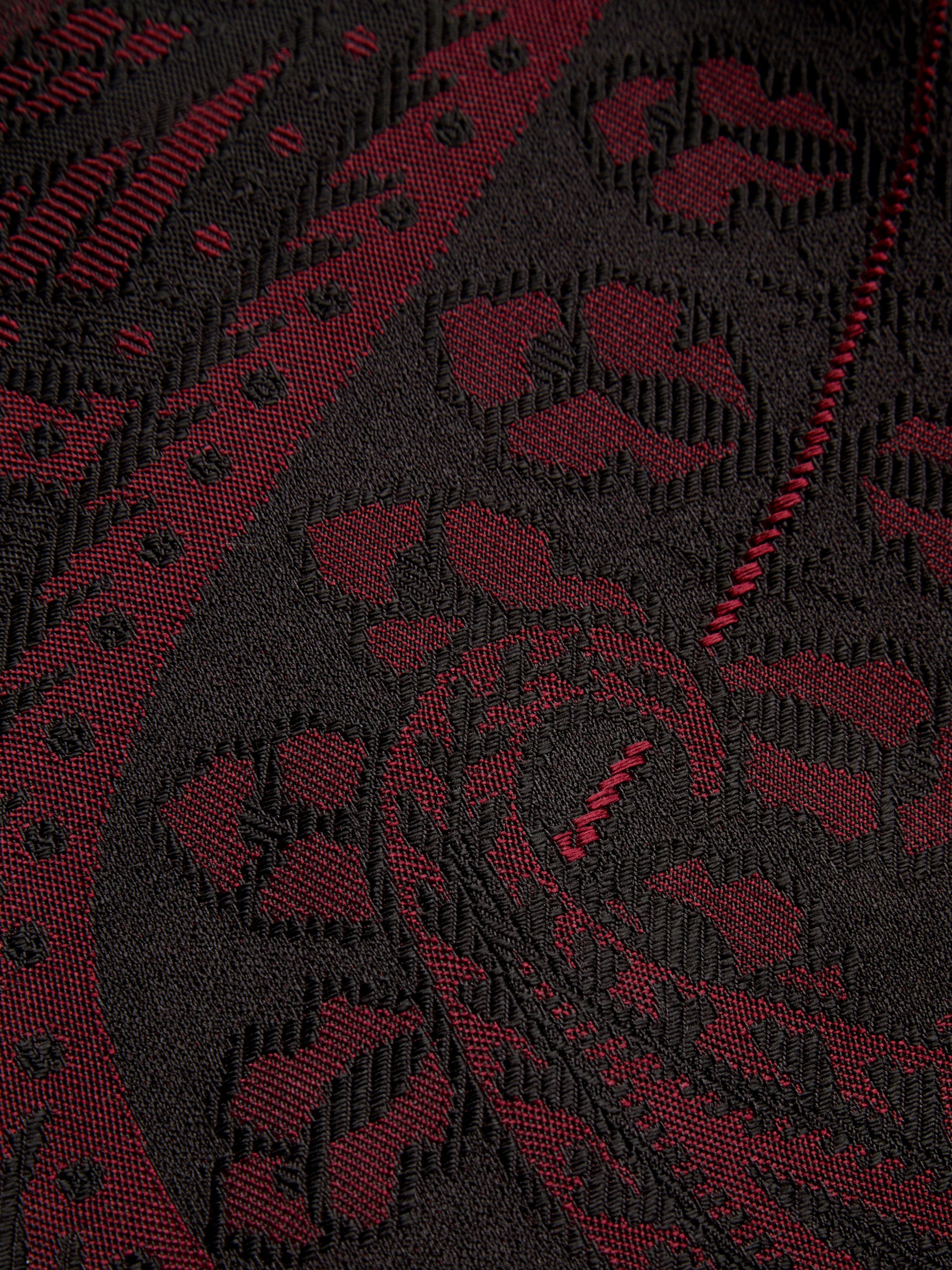 Burgundy Heathcote Paisley Single Breasted Waistcoat