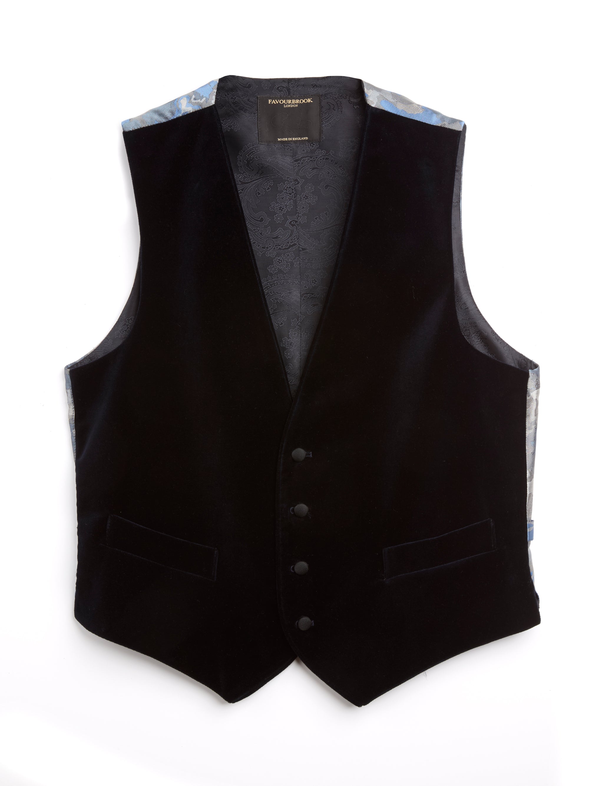 Multi Blanchard Cotton Single Breasted 4 Button Waistcoat