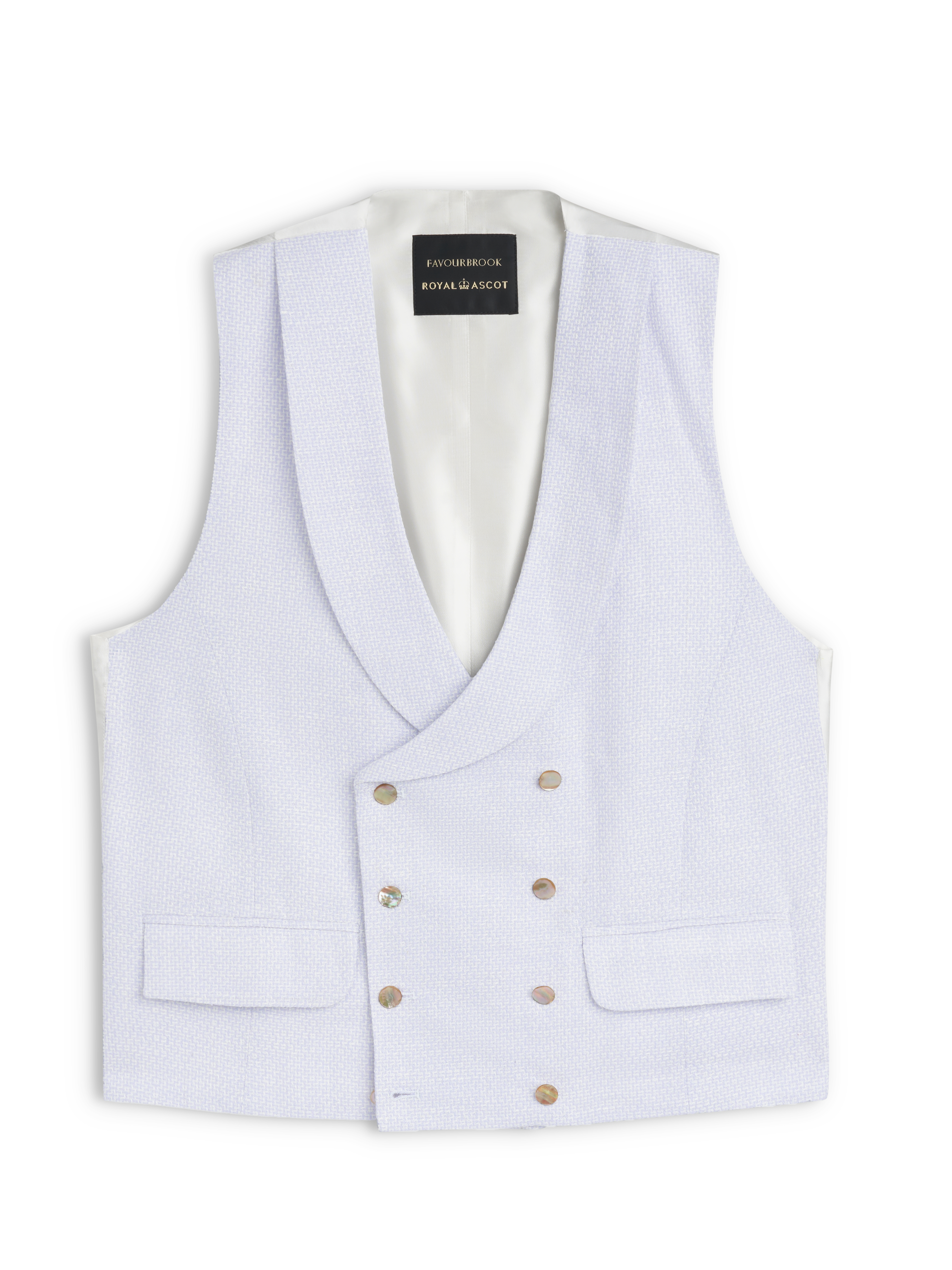 Sky Blue Culcross Linen Double Breasted Waistcoat – Favourbrook