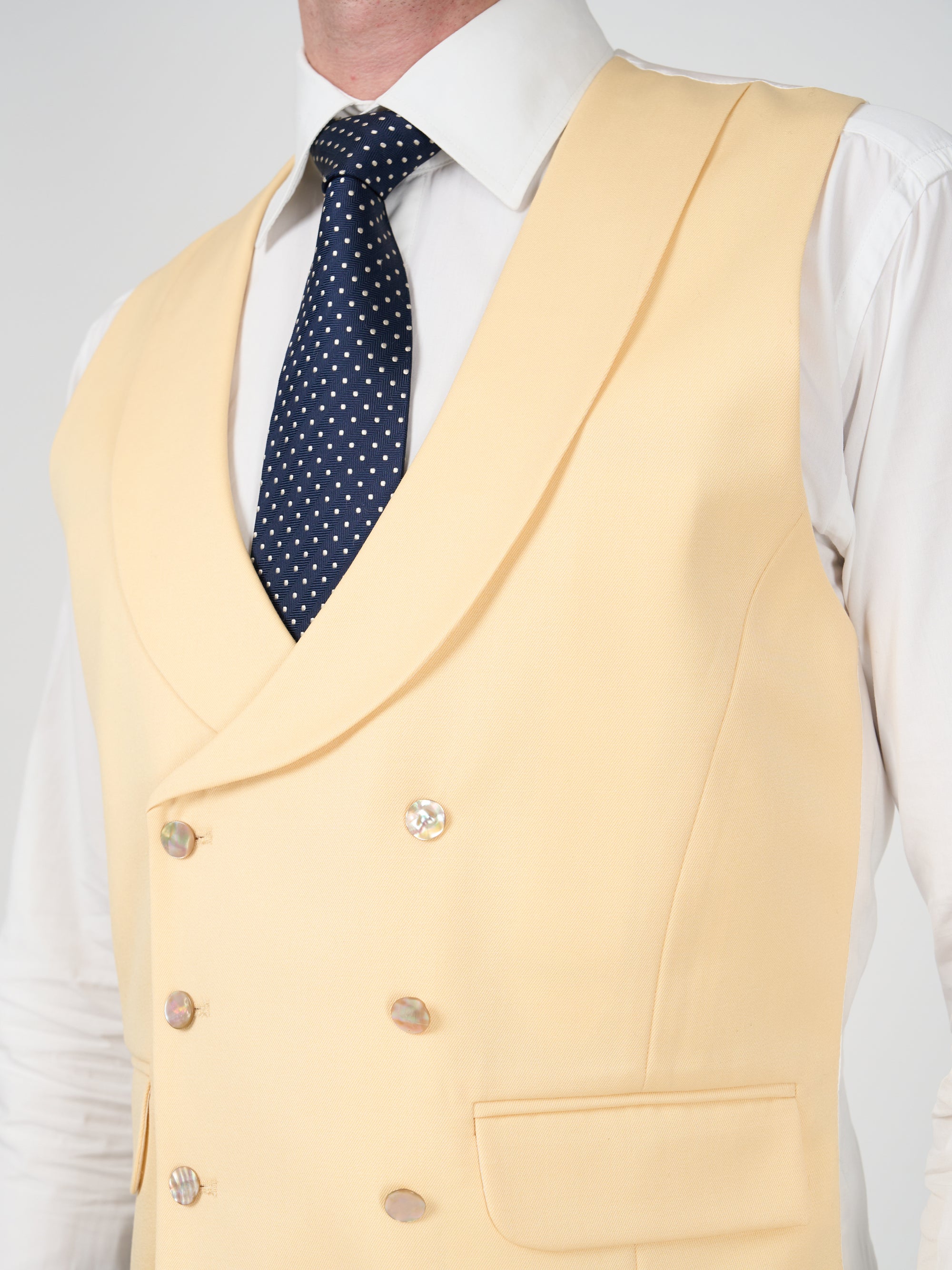 Dukes Yellow Double Breasted Waistcoat