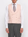 Blush Gabardine Wool Double Breasted Waistcoat