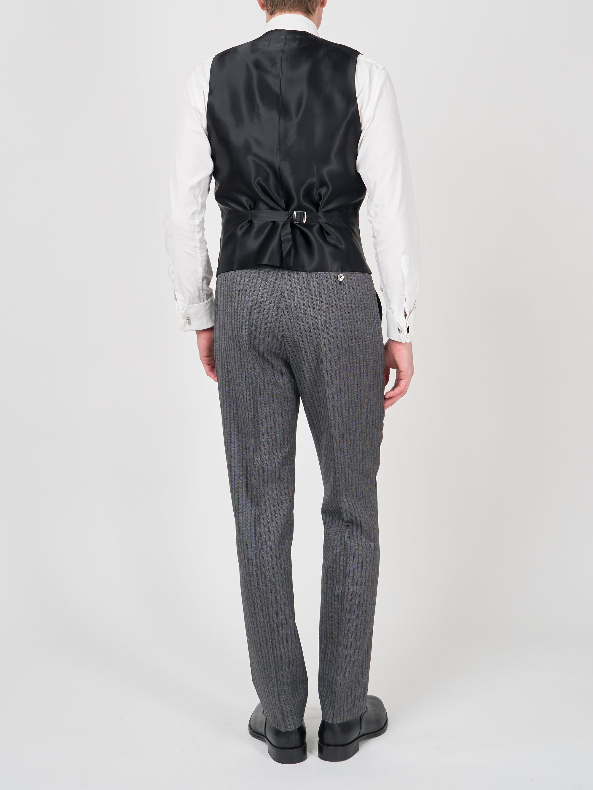 Grey Wilton Cashmere Double Breasted 8 Button Shawl Lapel Waistcoat