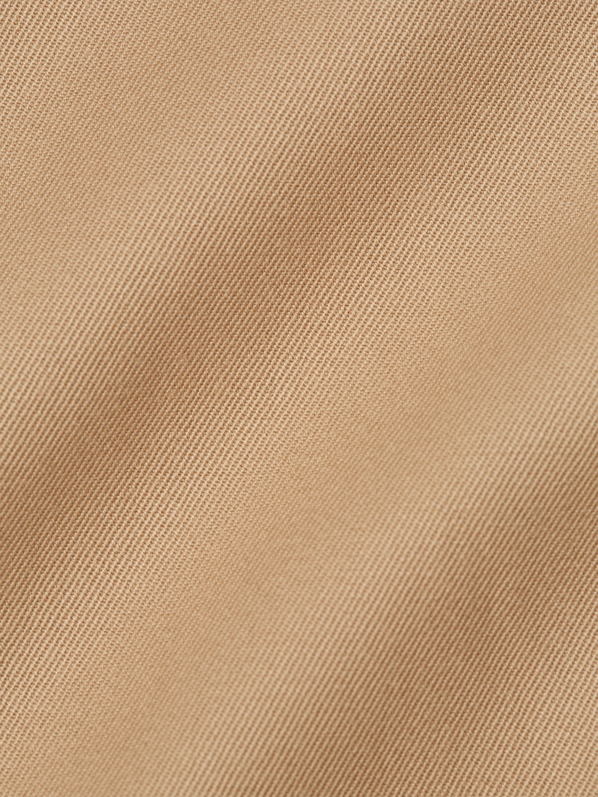 Beige Gabardine Wool Double Breasted Waistcoat