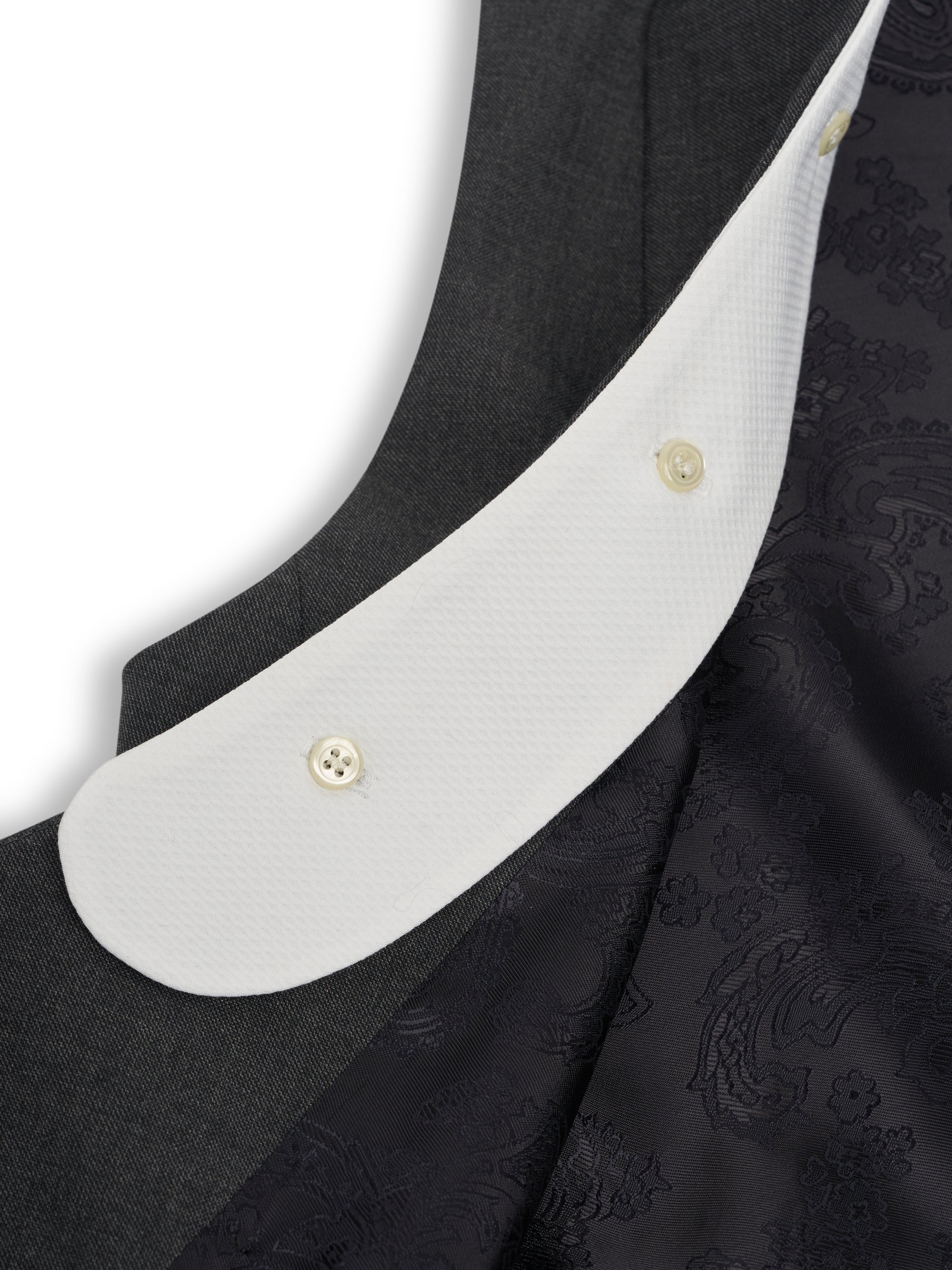 Charcoal Furlong Double Breasted Shawl Lapel Waistcoat with Marcella Slip