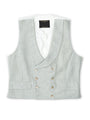 Pistachio Randwick Double Breasted Waistcoat with Piping