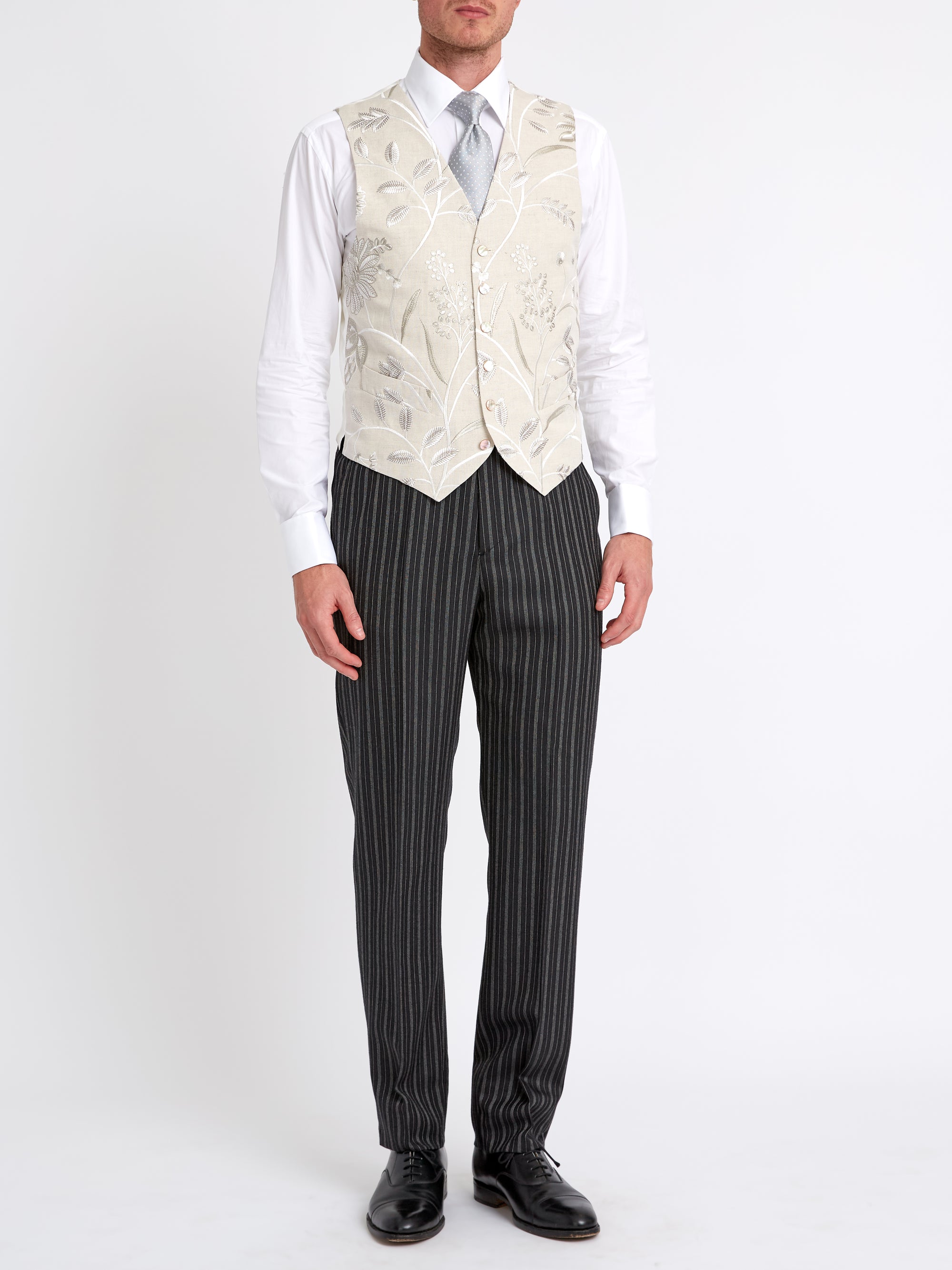 Stone Netherbury Single Breasted 6 Button Waistcoat