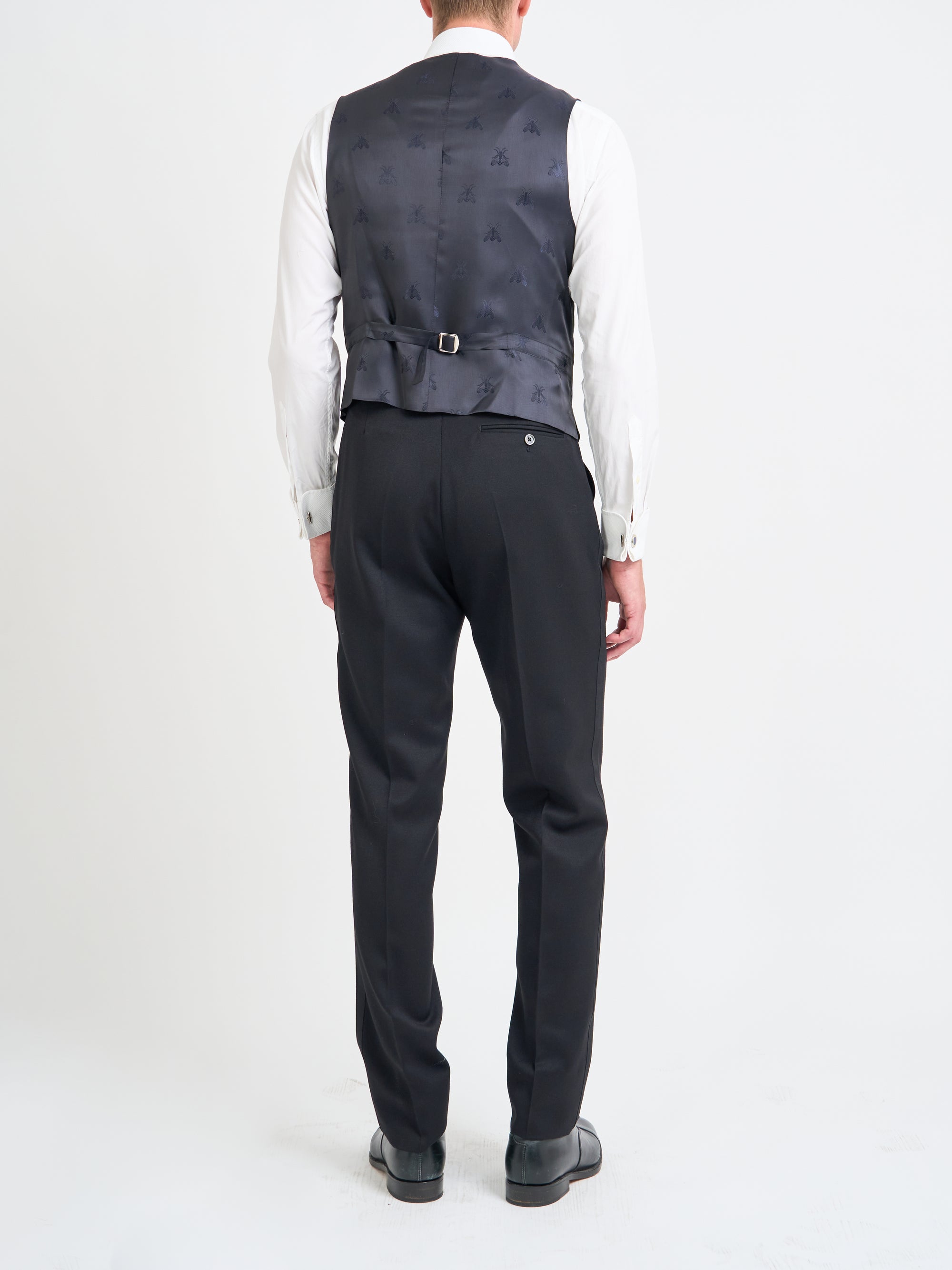 Bottle Green Velvet Cotton Single Breasted Waistcoat with Piping