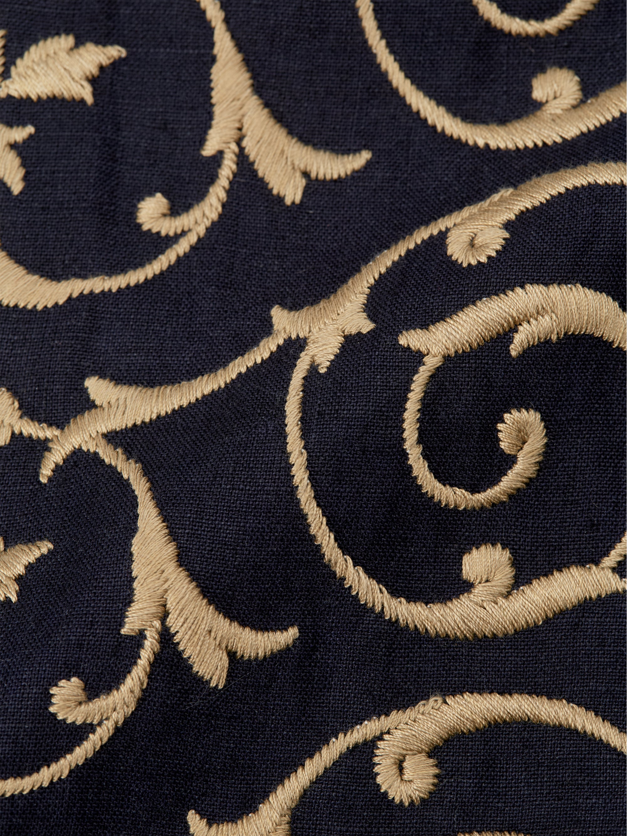 BD Navy Gold Swirl Linen Single Breasted 6 Button Waistcoat