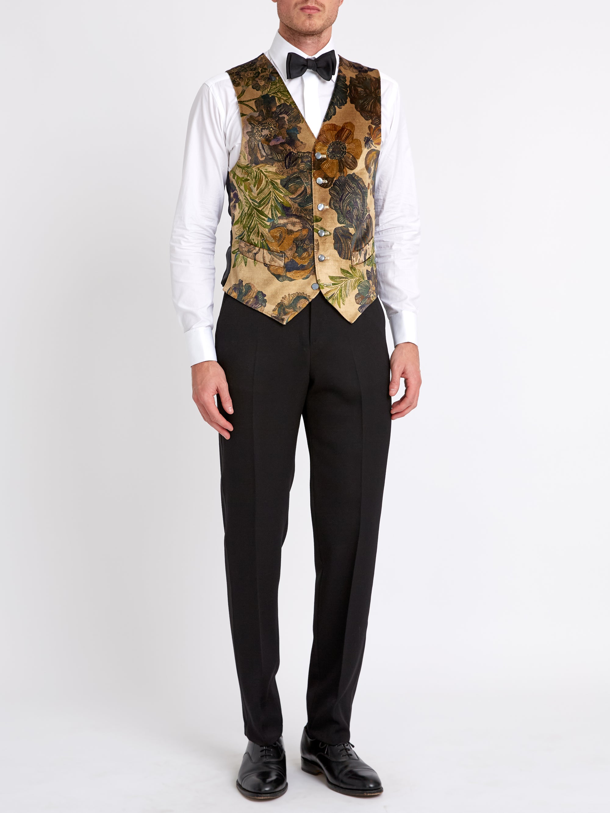 Jeffrey Rose Tree Garden Cotton Single Breasted Waistcoat