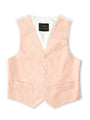 Pastel Pink Randwick Single Breasted 6 Button Piped Waistcoat