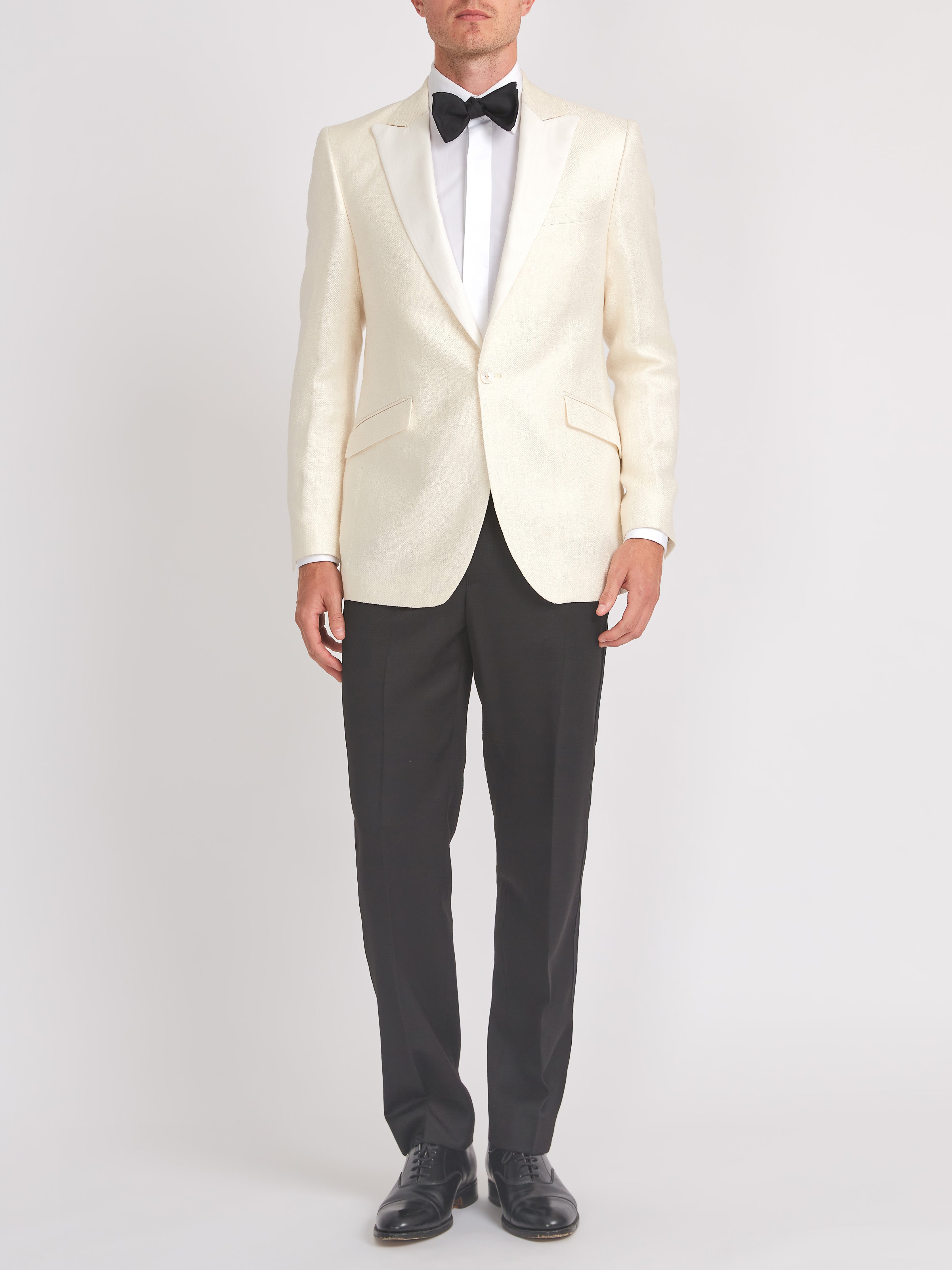 Always Sophisticated Tuxedo Blazer Pant Set - White