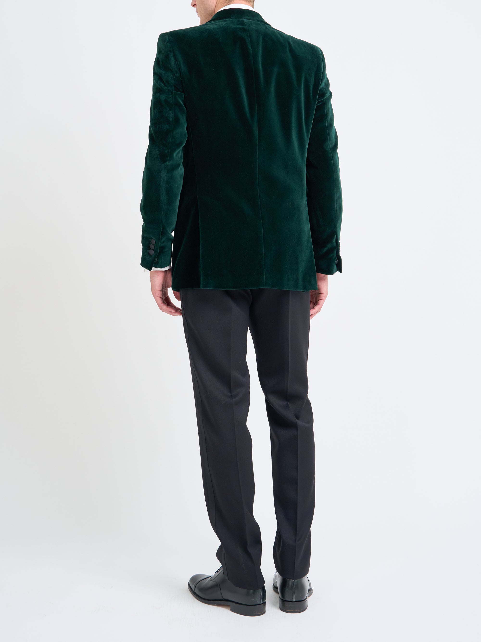 Bottle Green Velvet Cotton Dinner Jacket