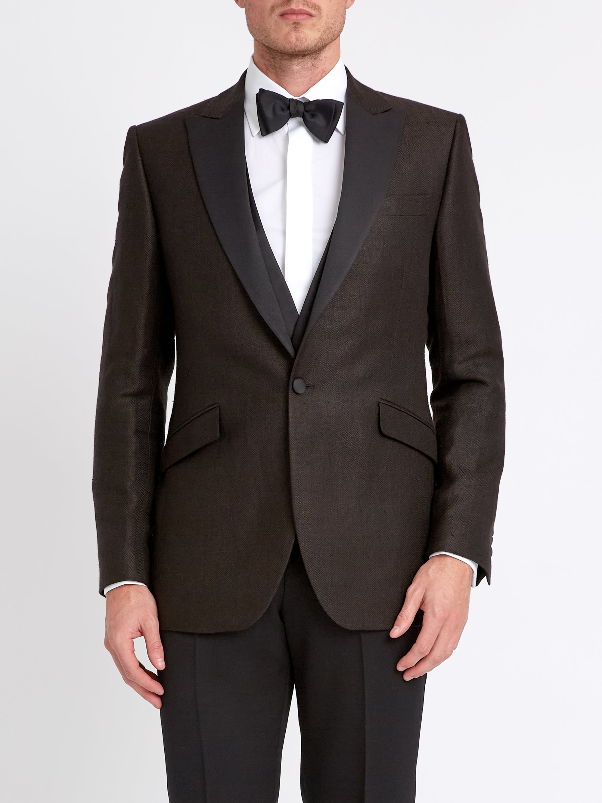 Cigar Black Randwick Unlined Dinner Jacket