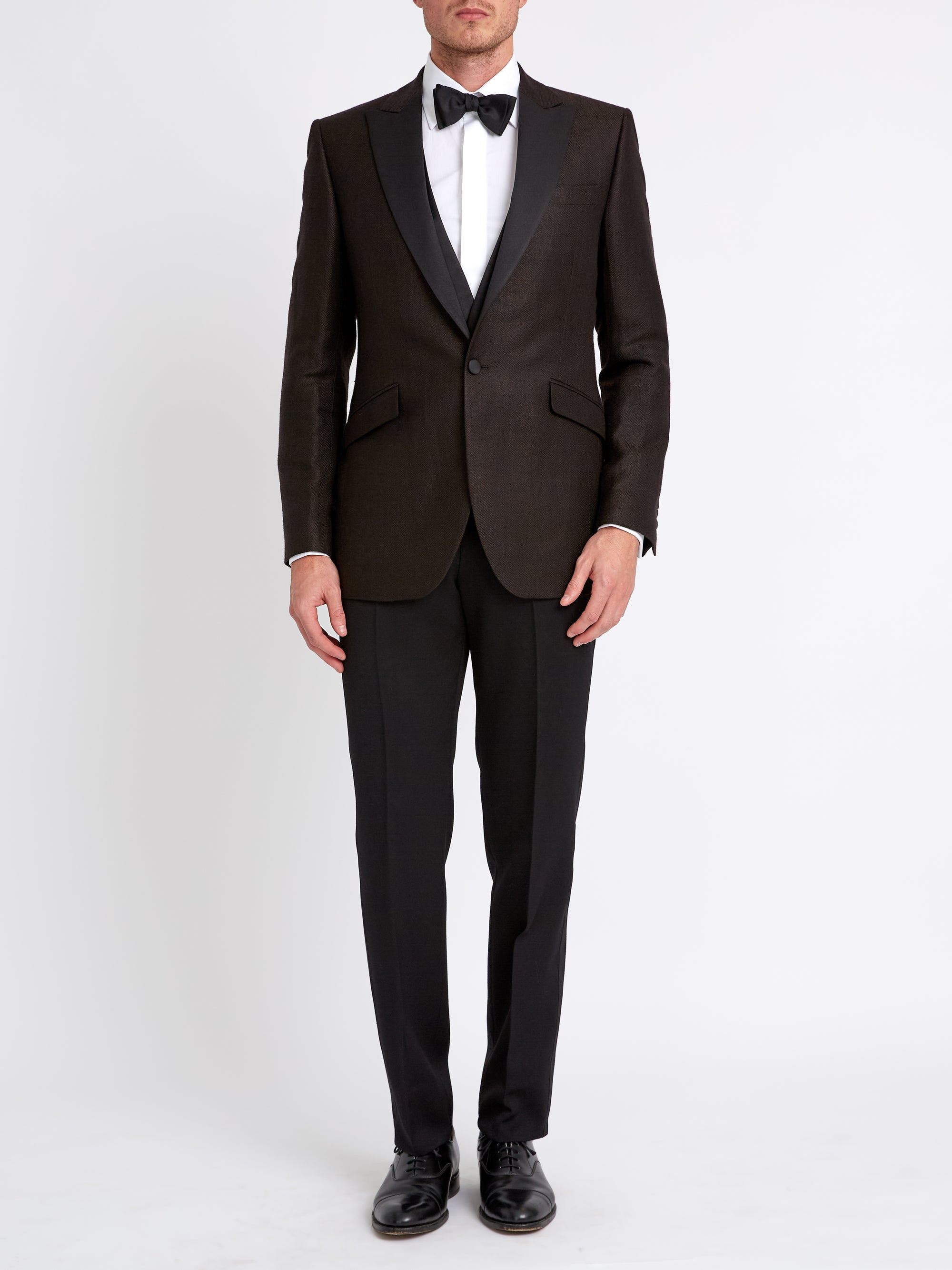 Cigar Black Randwick Unlined Dinner Jacket