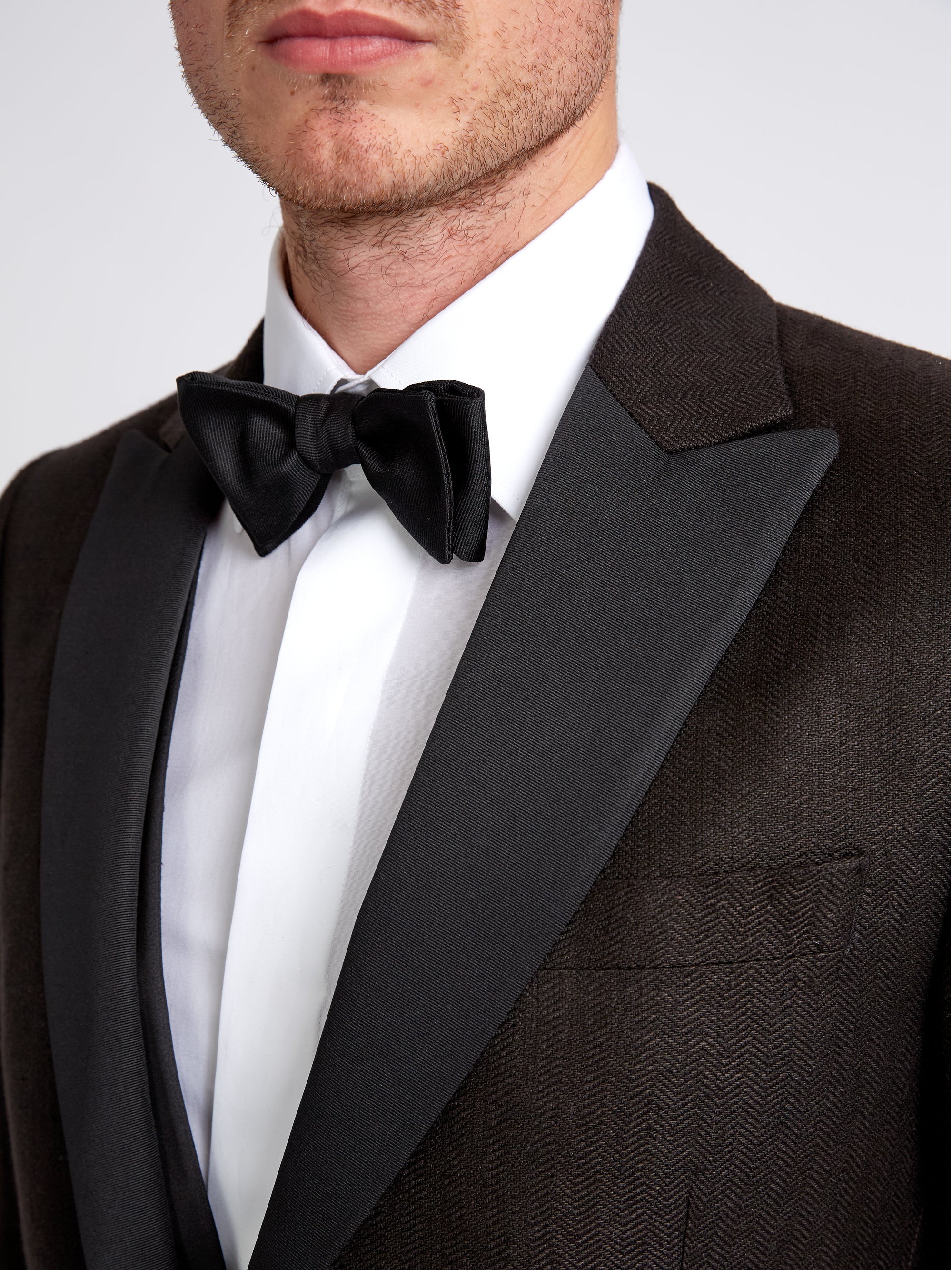 Cigar Black Randwick Unlined Dinner Jacket