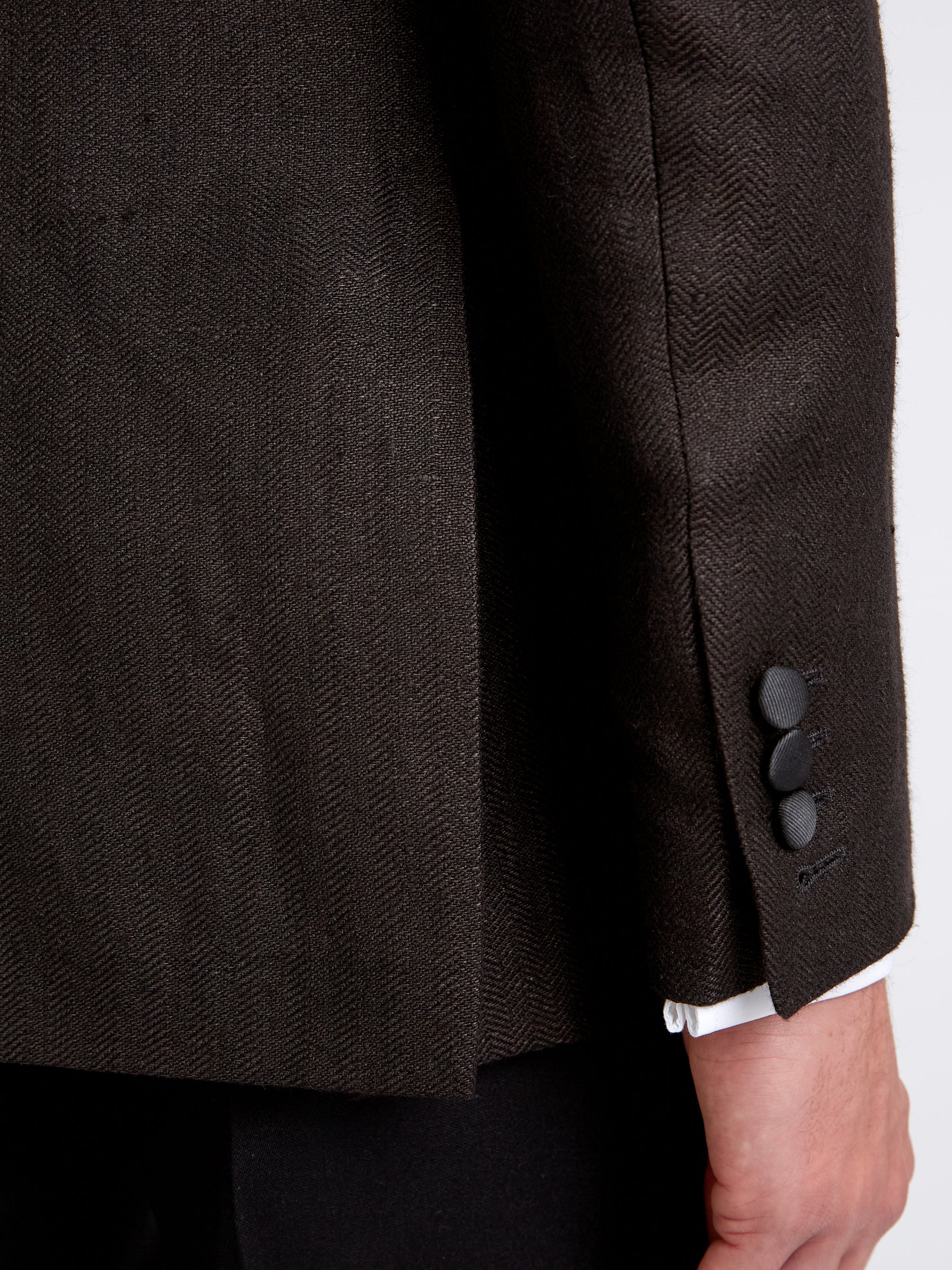 Cigar Black Randwick Unlined Dinner Jacket