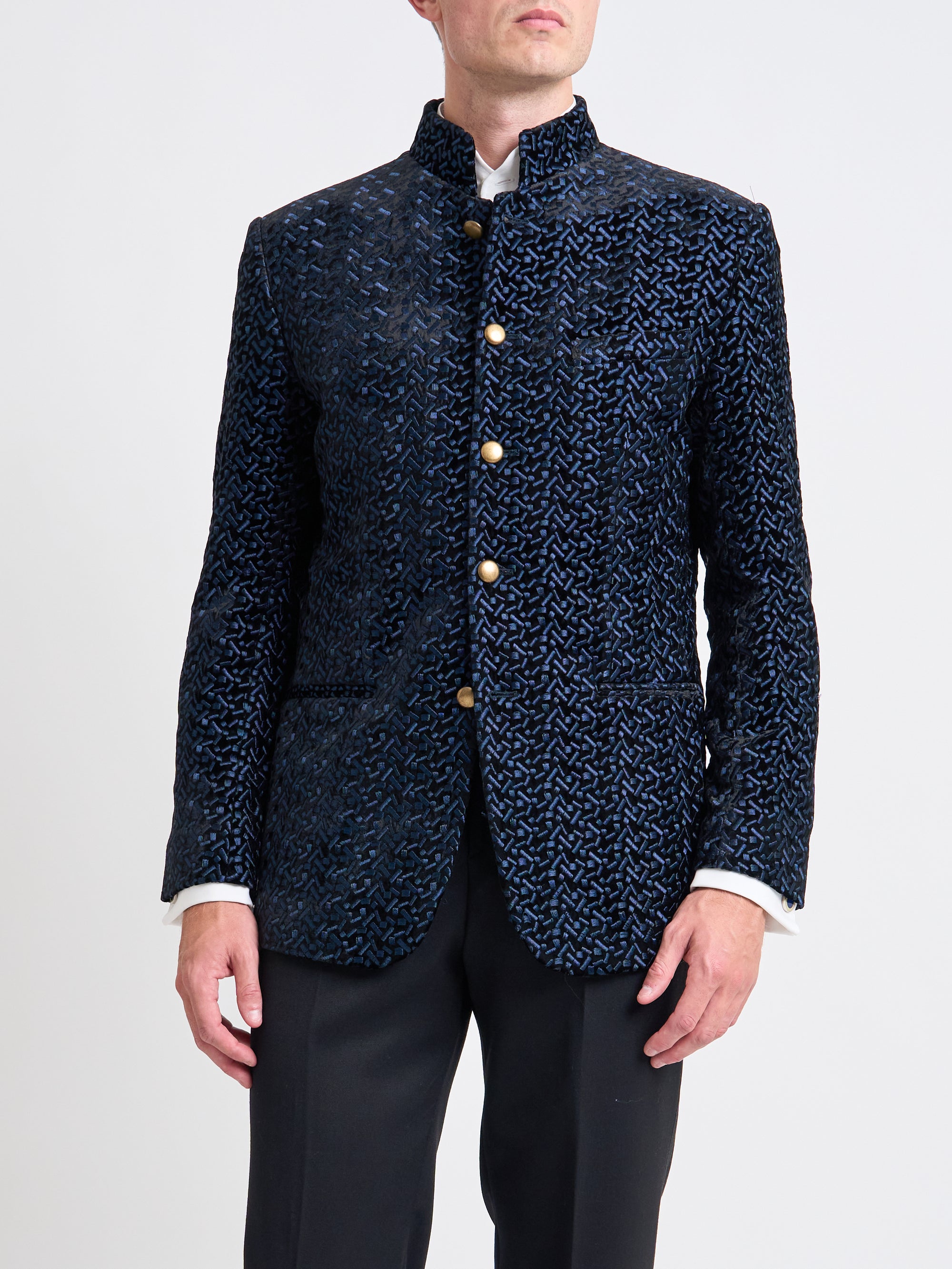 Midnight Black Nene Nehru Jacket