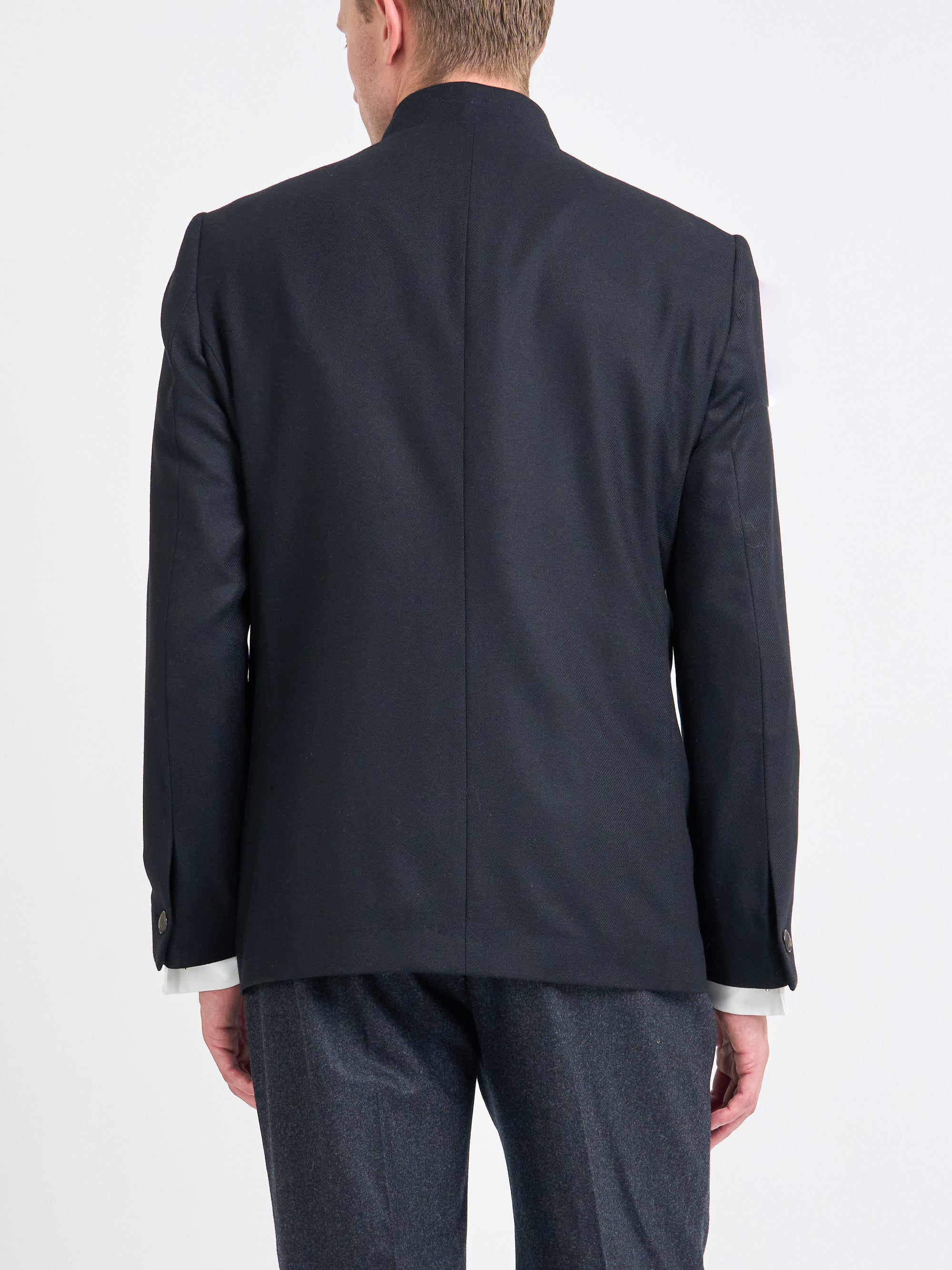 Black Seaton Cashmere Nehru Jacket
