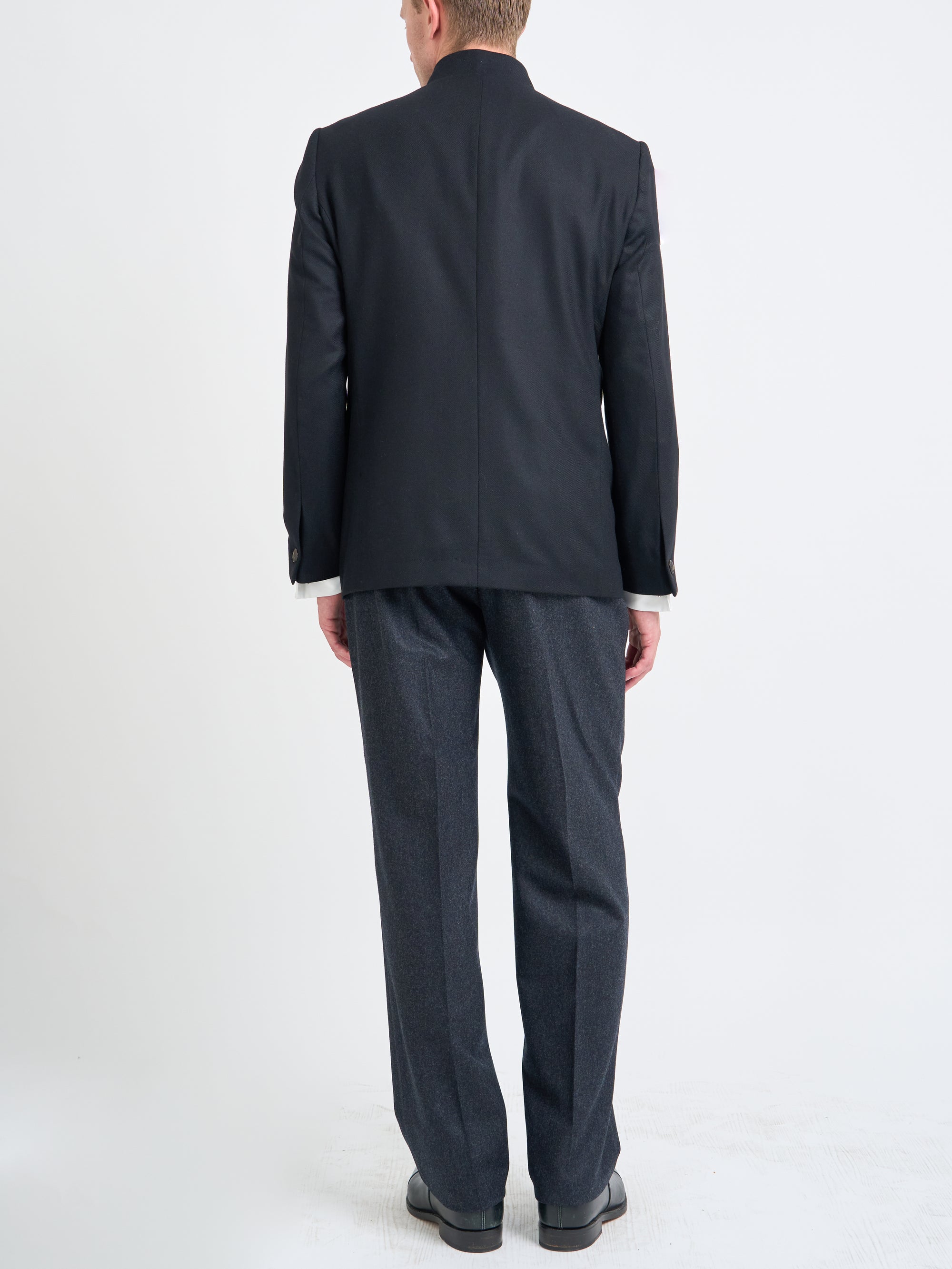 Black Seaton Cashmere Nehru Jacket