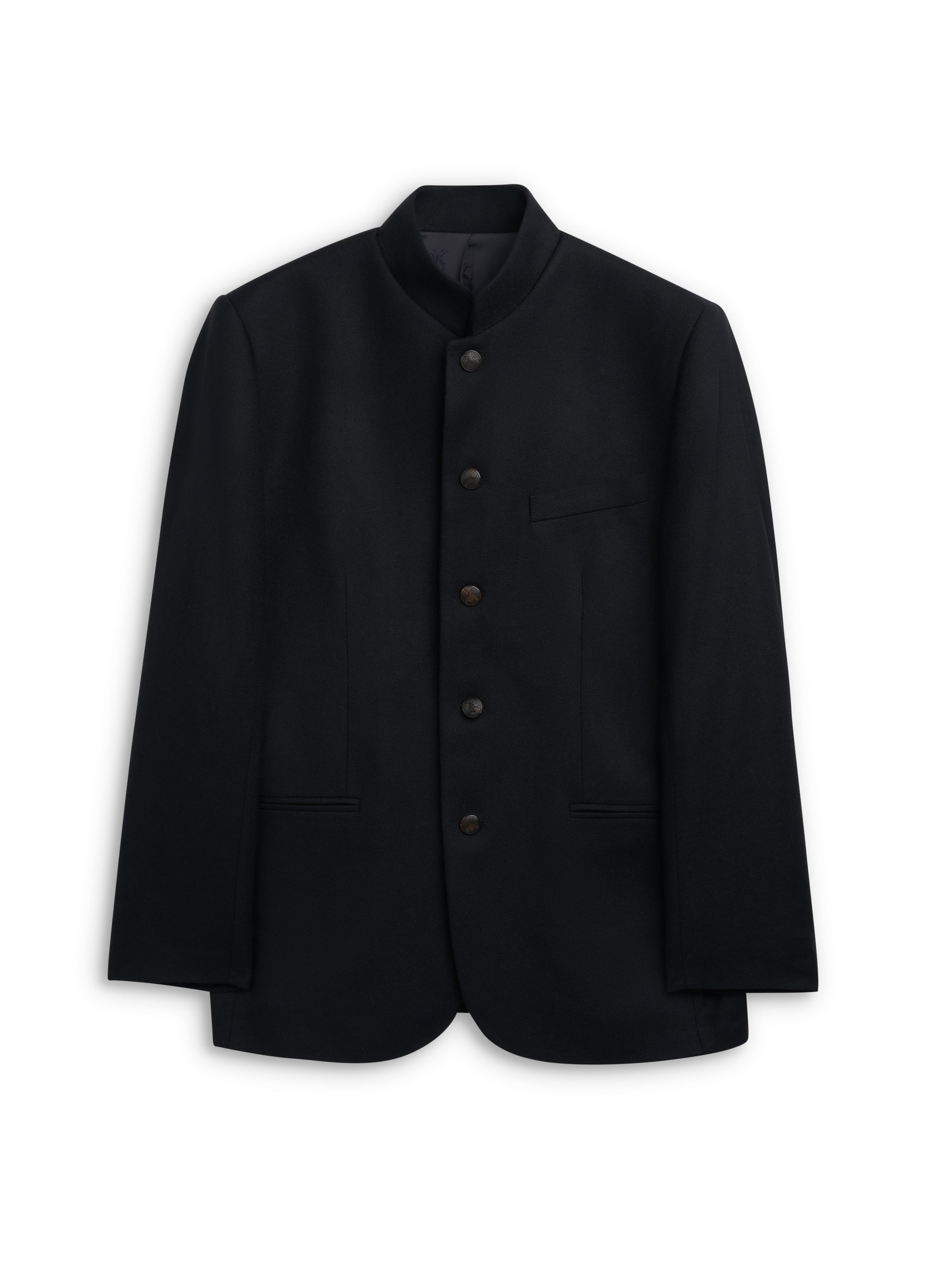 Black Seaton Cashmere Nehru Jacket