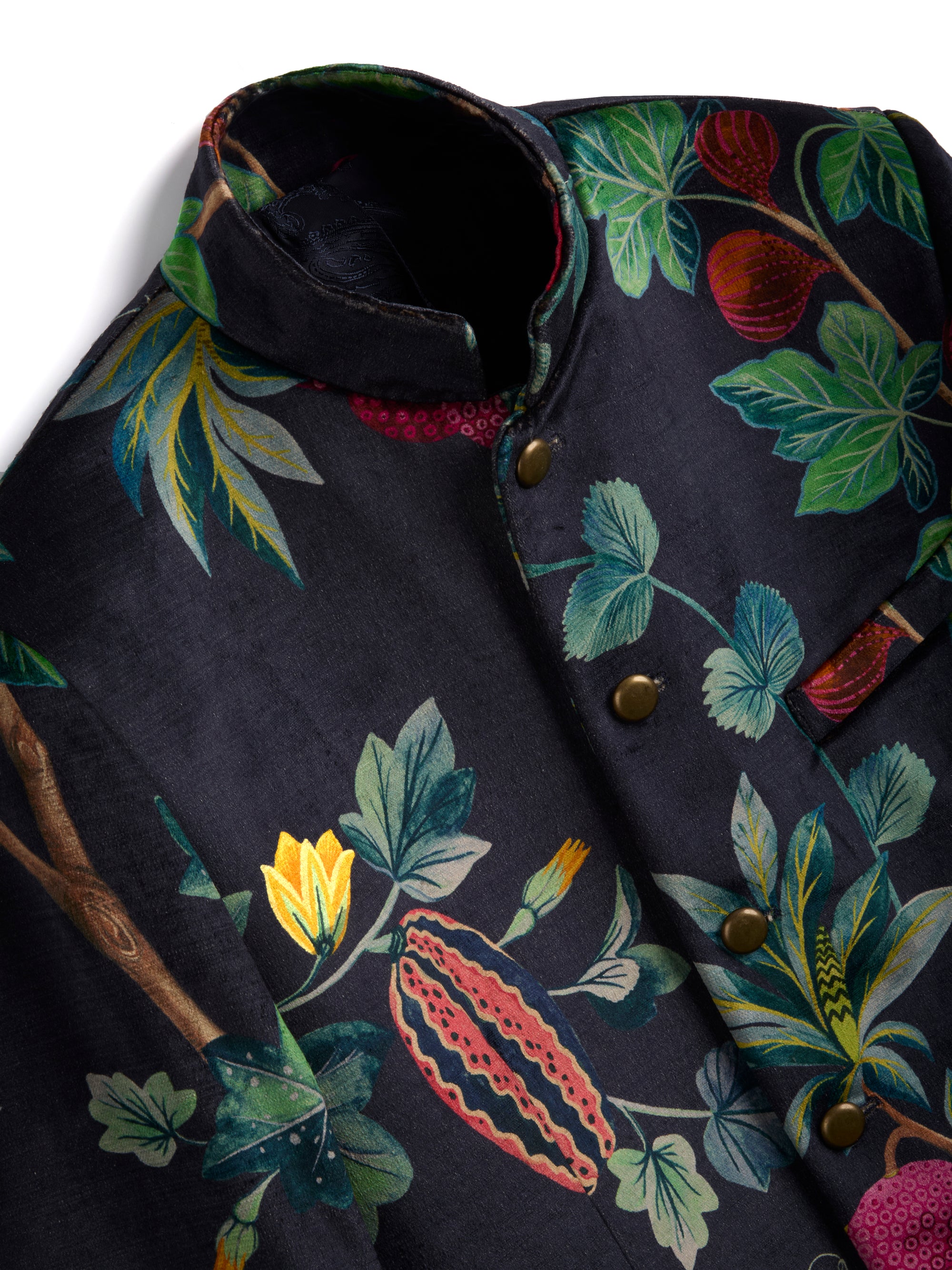 Navy Regency Velvet Nehru Jacket